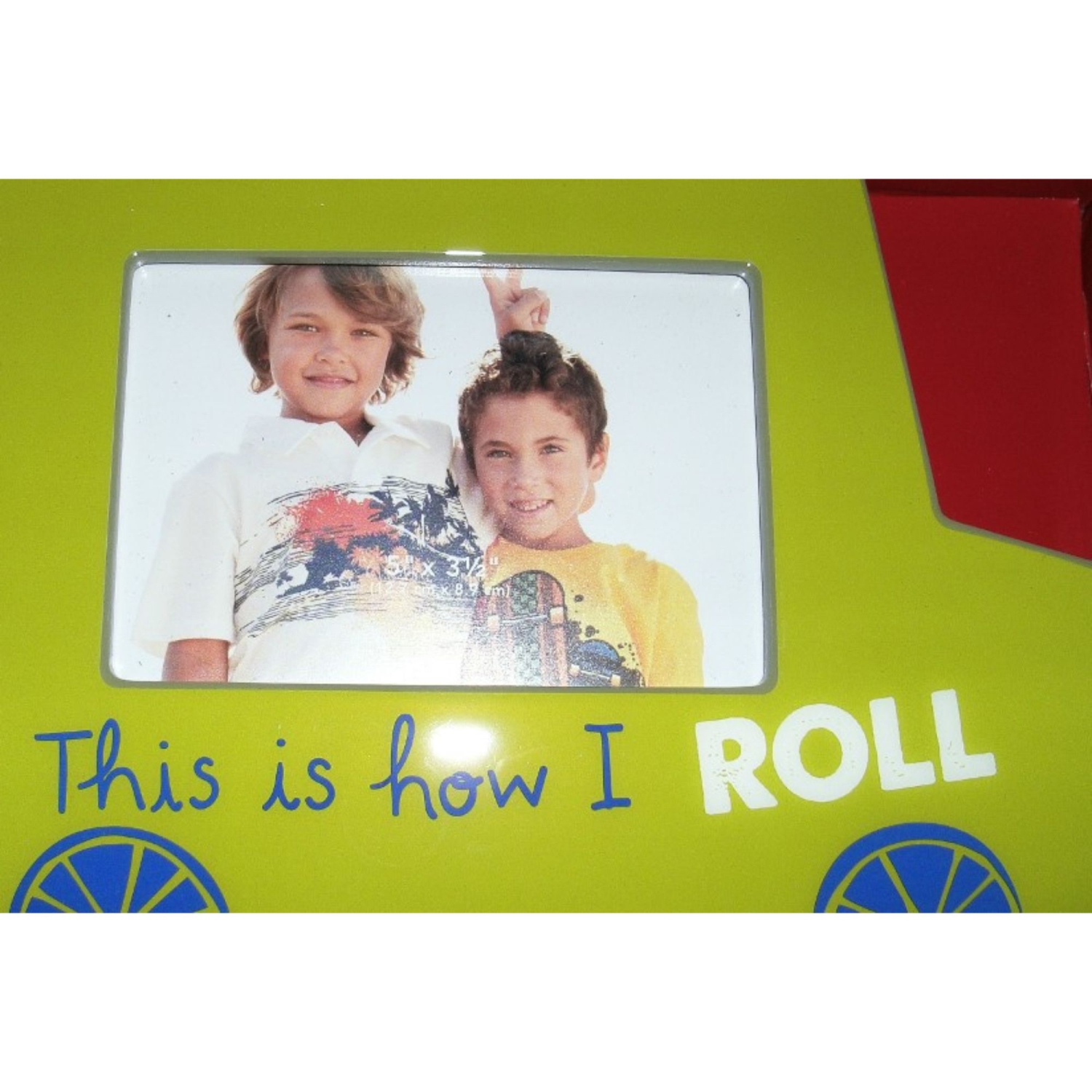 Cadre photo « This Is How I Roll » de VUS pour photo de 3,5 x 5 po - 8,75 po - Vert et bleu