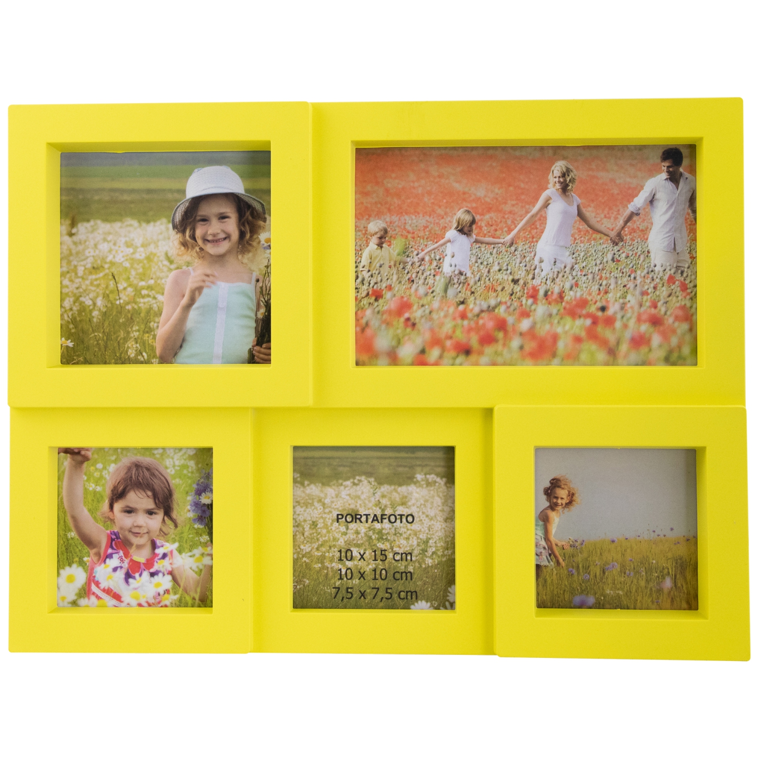 Yellow Multi-Sized Puzzled Collage Picture Frame