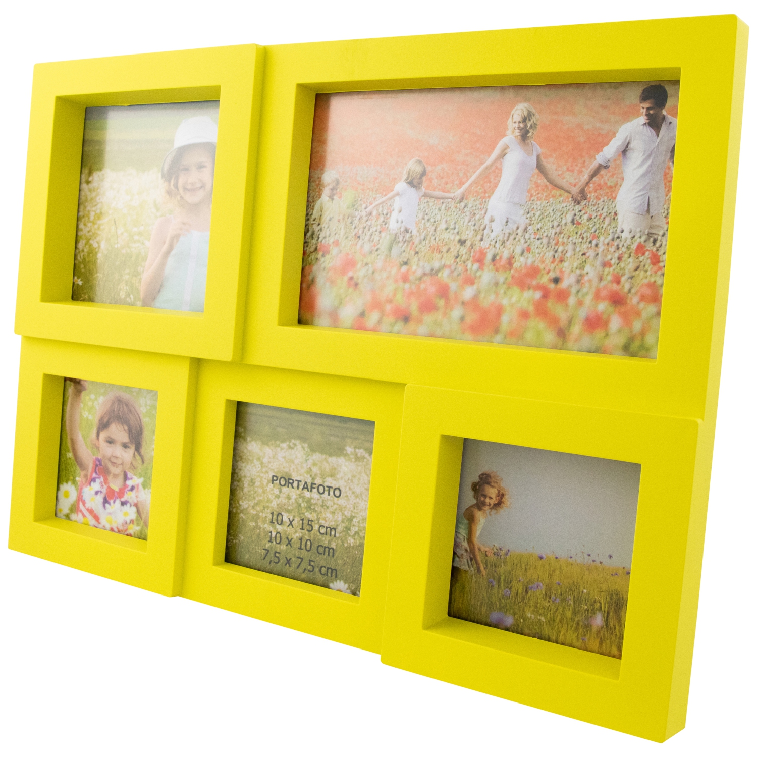 Yellow Multi-Sized Puzzled Collage Picture Frame