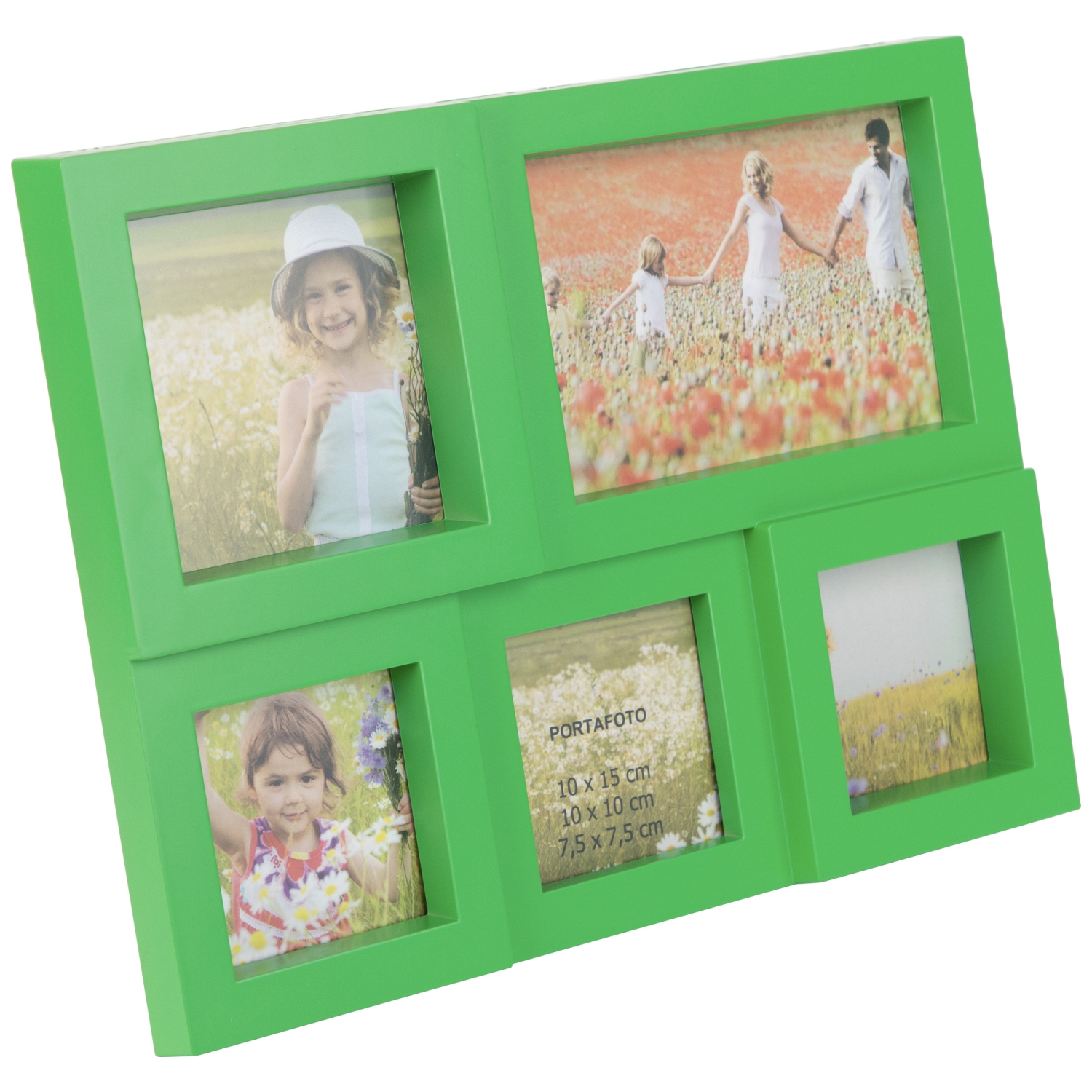 Cadre photo à collage à plusieurs tailles en forme de Puzzled - 11,5 po - Vert