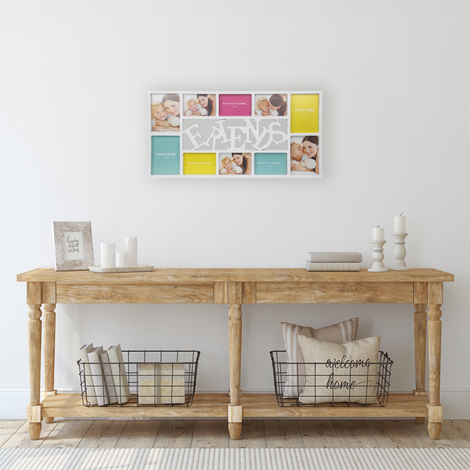 Friends Wall Collage Photo Frame - 28.75" - White