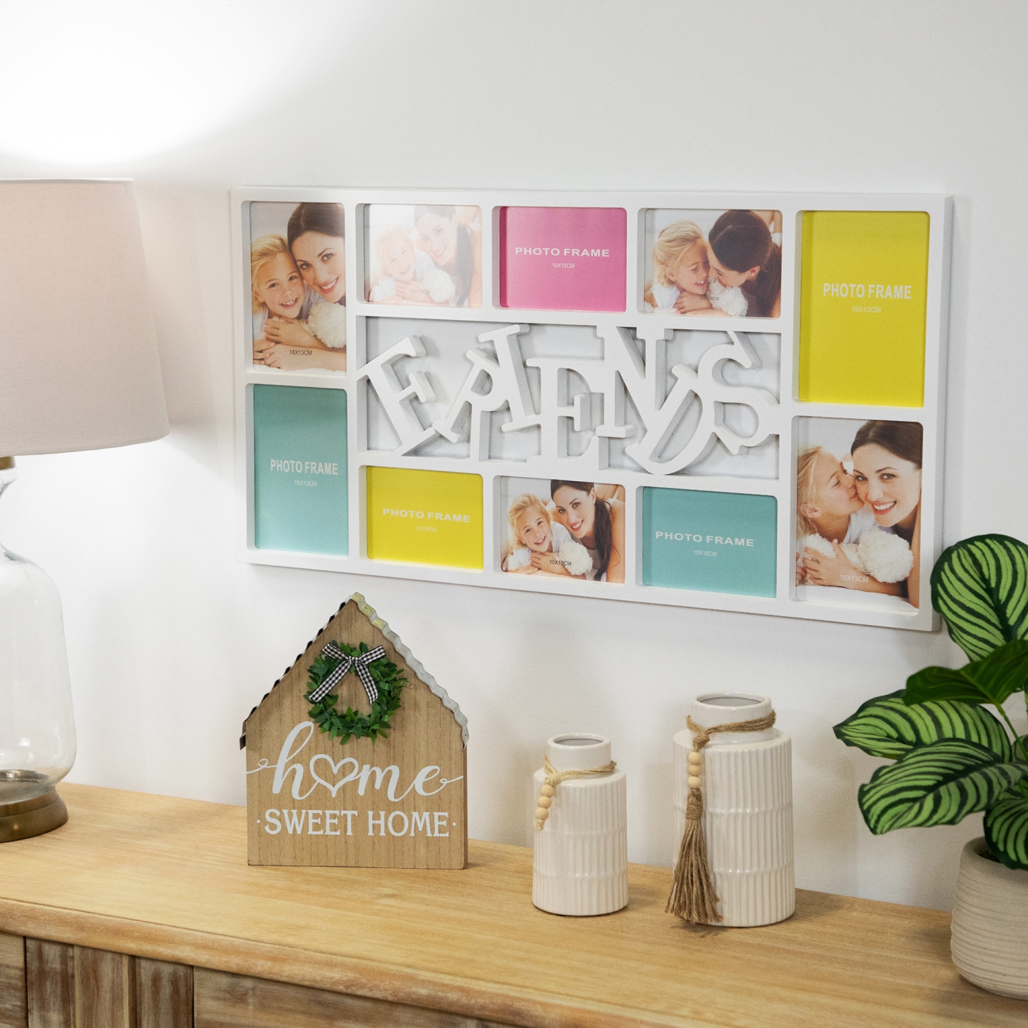 Friends Wall Collage Photo Frame - 28.75" - White