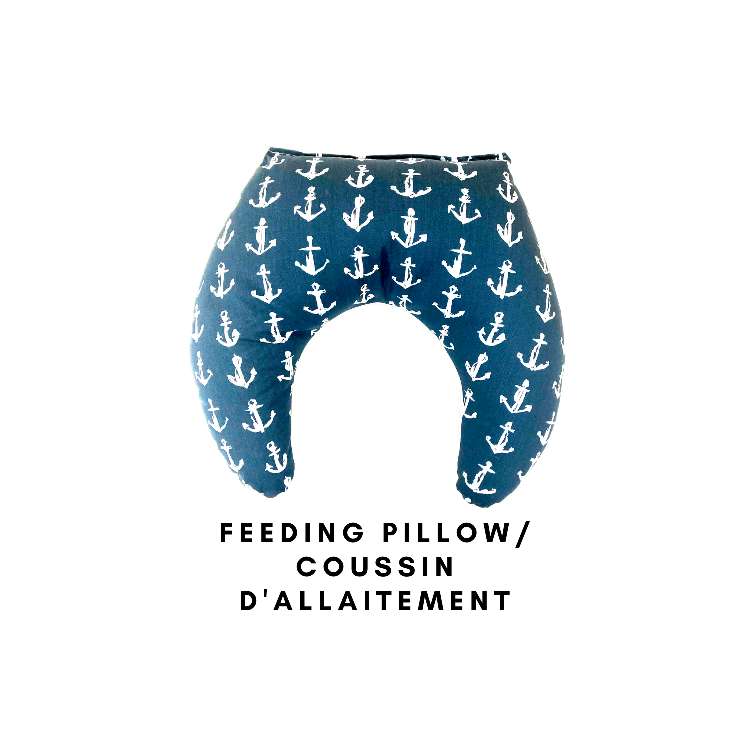 Blue Anchor Baby Bedding with Matching Feeding Pillow