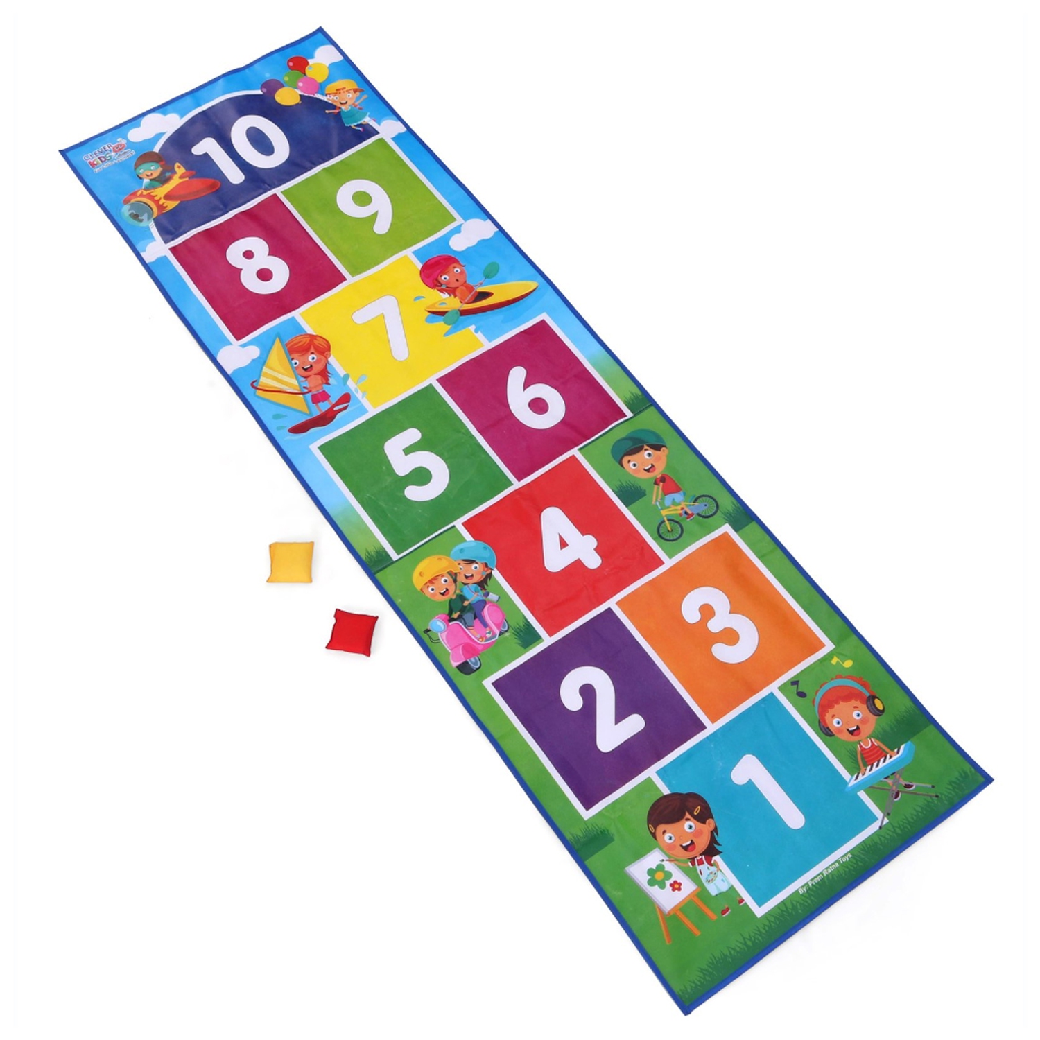 ISTAR Hopscotch Jumbo Play Game for Kids & Adults Family Game, Floor Game,Child Learning Game, Count and Jump Floor Games
