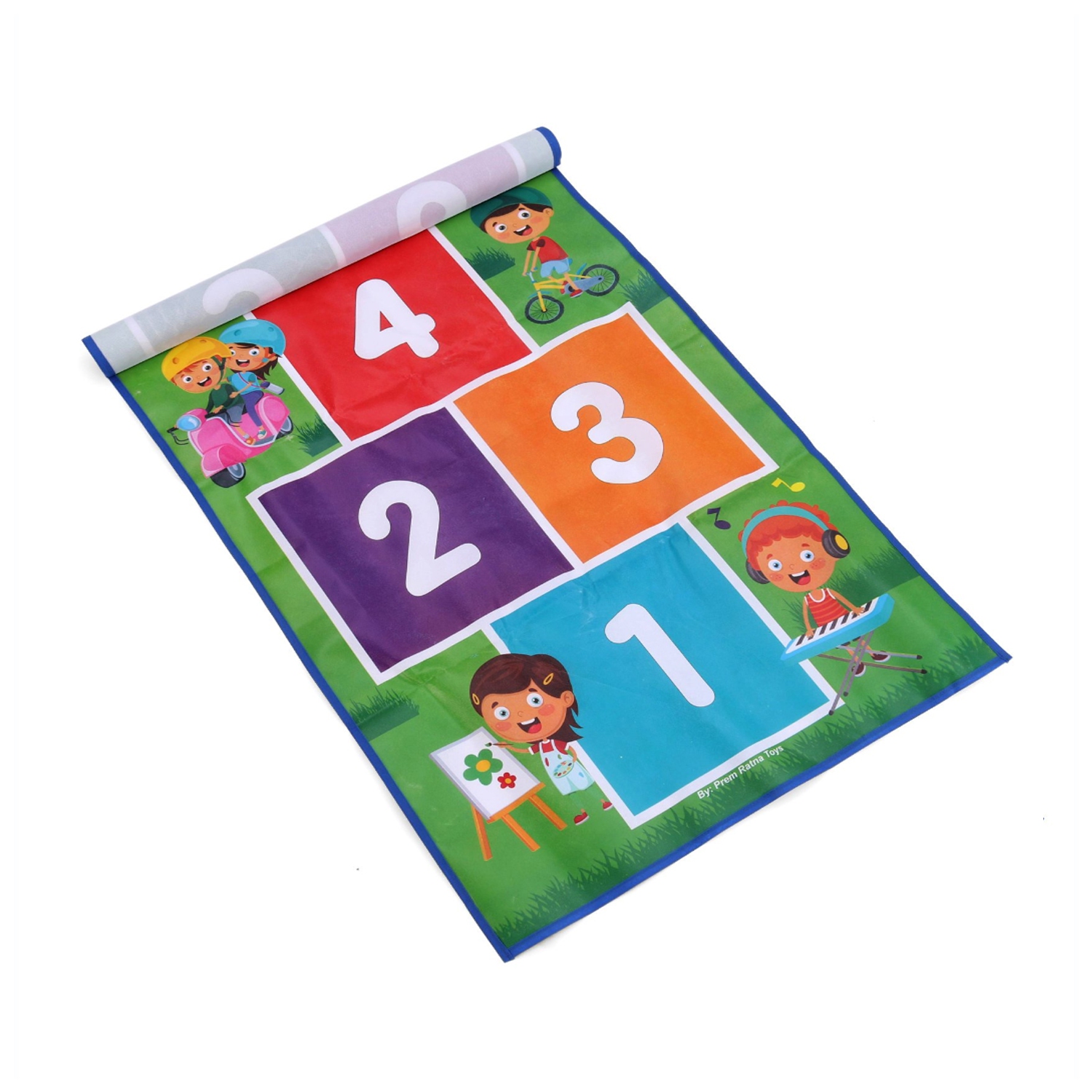 ISTAR Hopscotch Jumbo Play Game for Kids & Adults Family Game, Floor Game,Child Learning Game, Count and Jump Floor Games