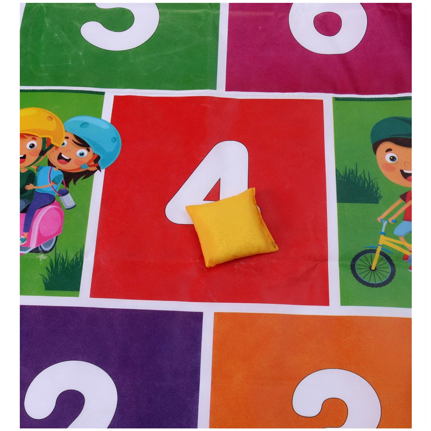 ISTAR Hopscotch Jumbo Play Game for Kids & Adults Family Game, Floor Game,Child Learning Game, Count and Jump Floor Games