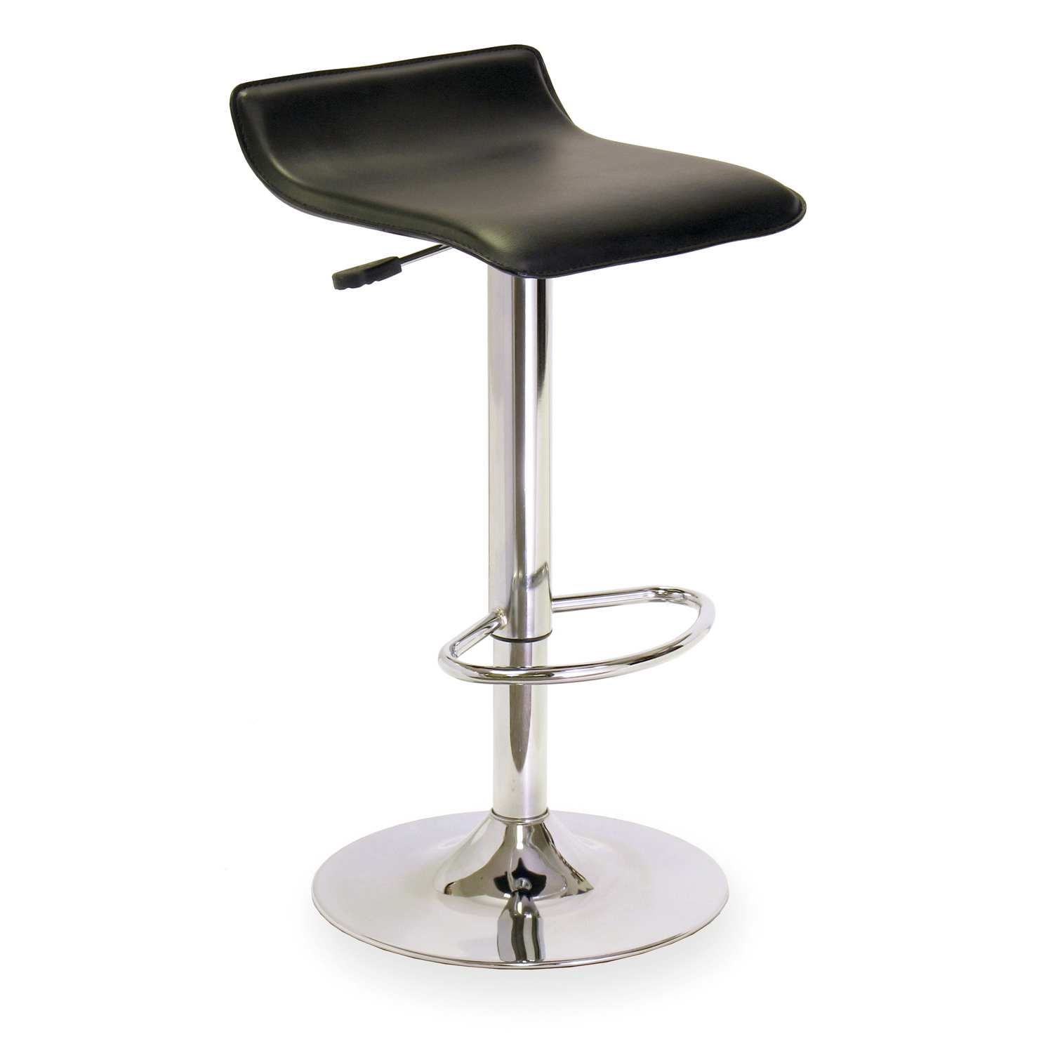 Tabouret pivotant ajustable Spectrum, noir et chrome