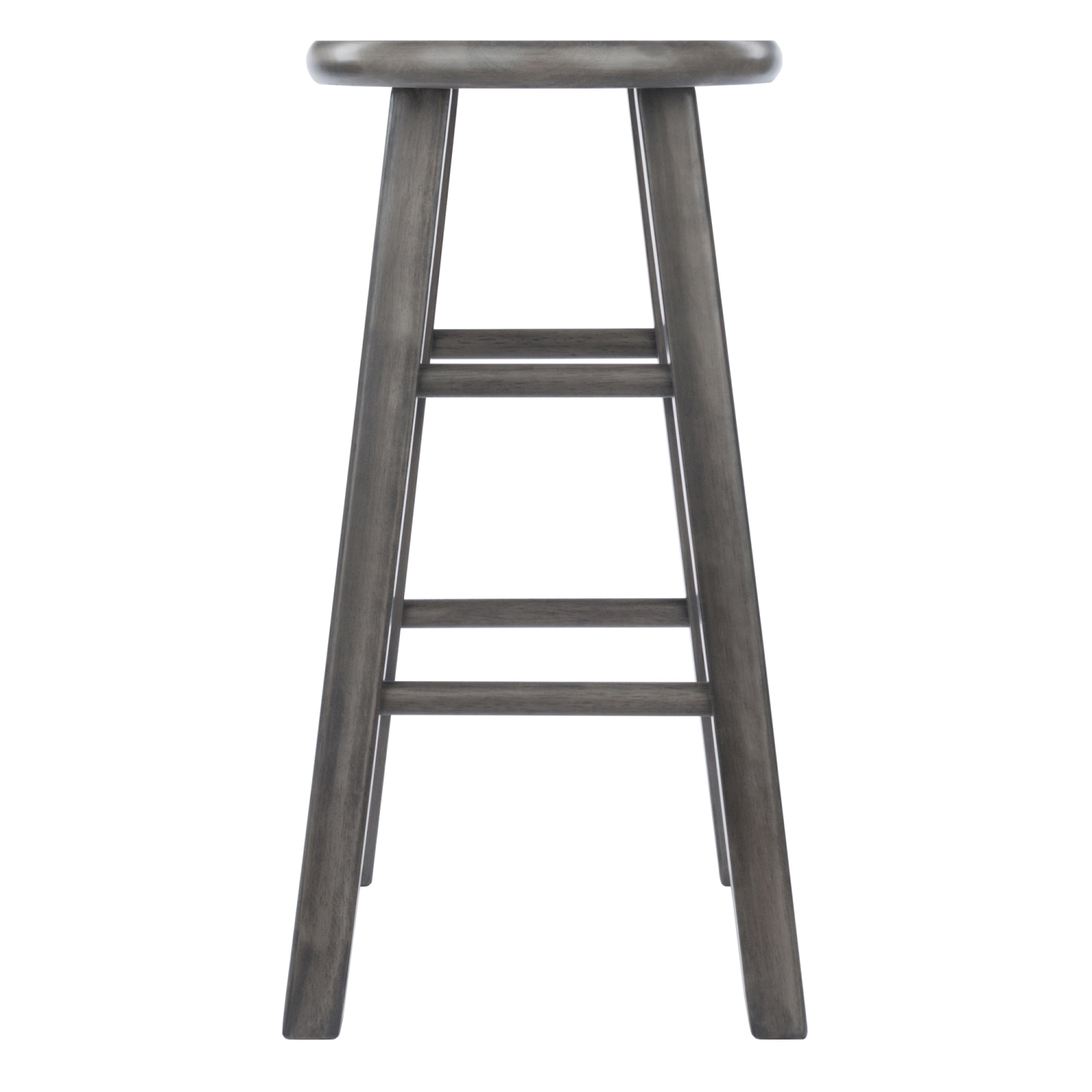Tabouret de comptoir à pieds carrés Ivy, gris huître rustique