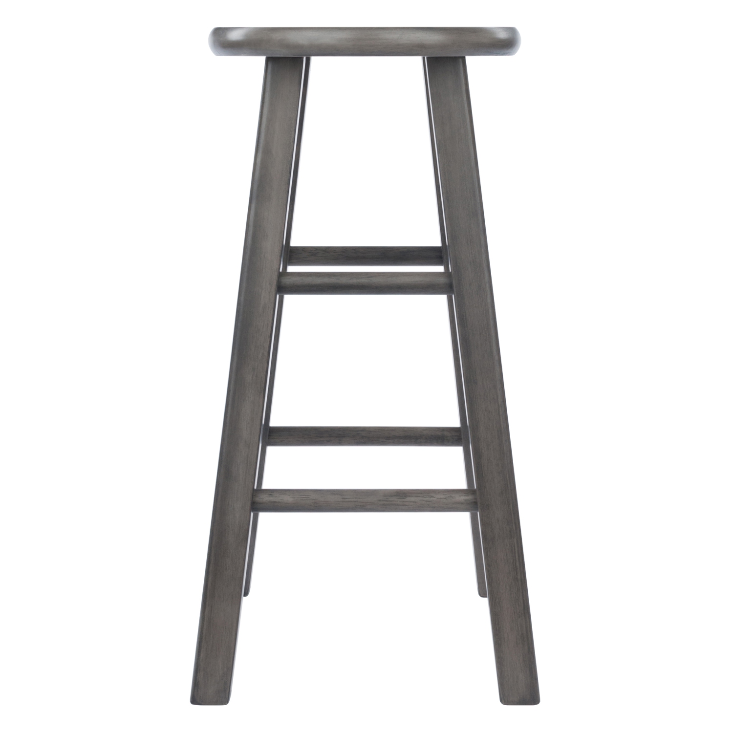 Tabouret de comptoir à pieds carrés Ivy, gris huître rustique