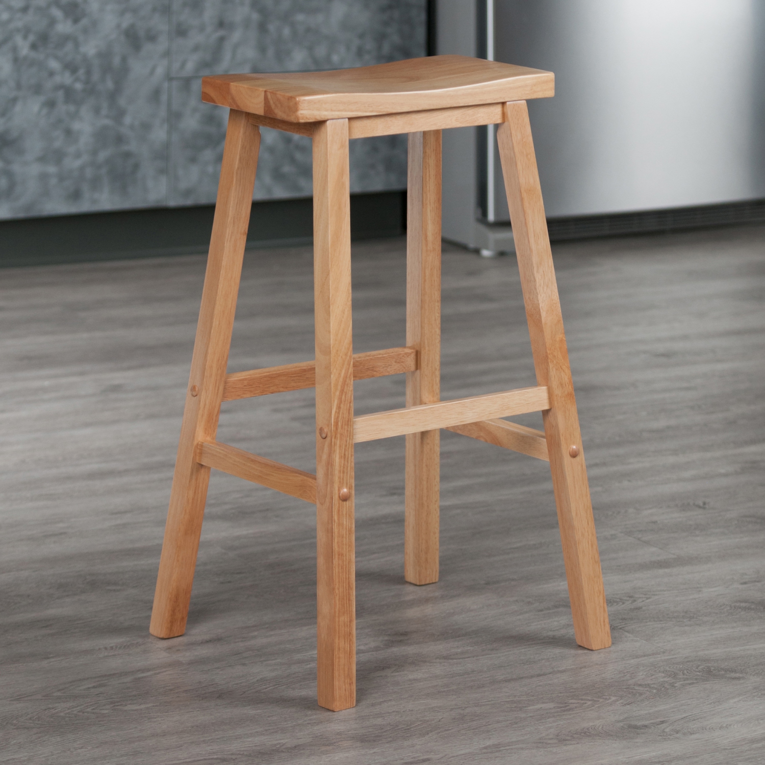 Tabouret de bar Satori, siège de style selle, naturel