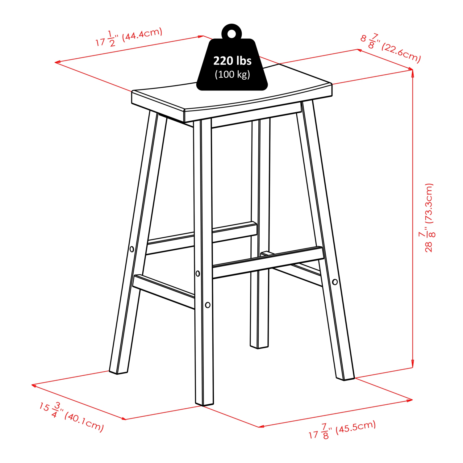 Tabouret de bar Satori, siège de style selle, naturel