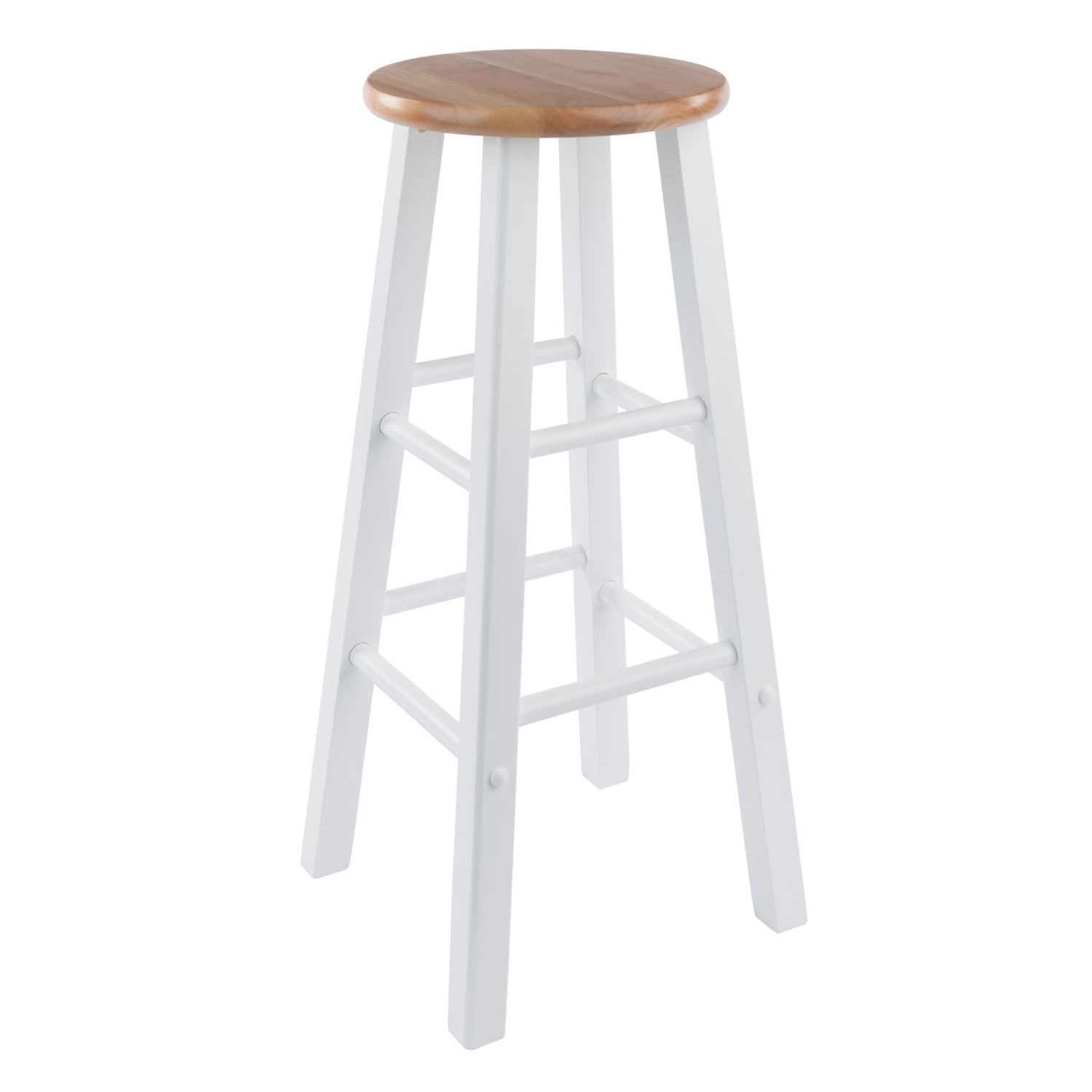 Ensemble de 2 tabourets de bar Element, naturel et blanc