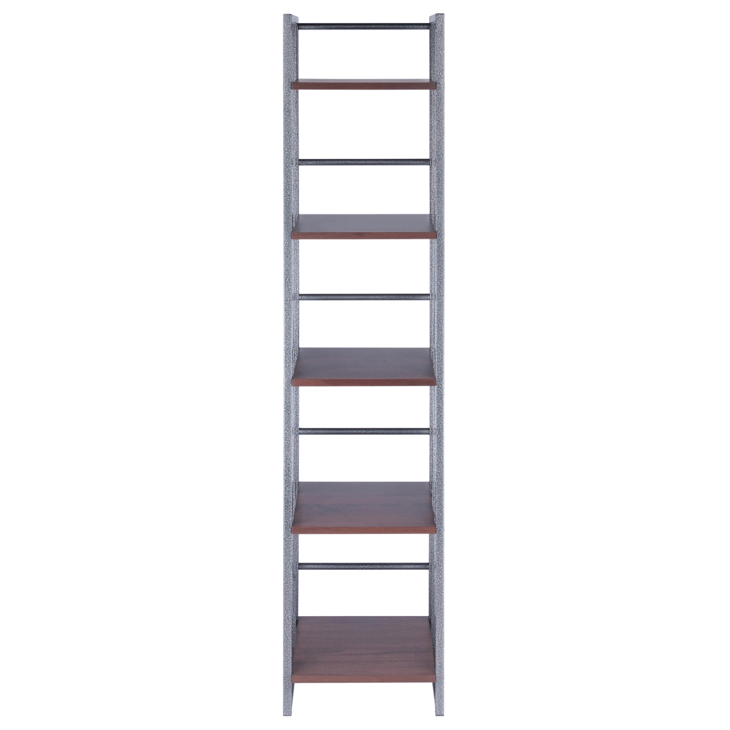 Isa 5-Tier Shelf, Graphite and Walnut