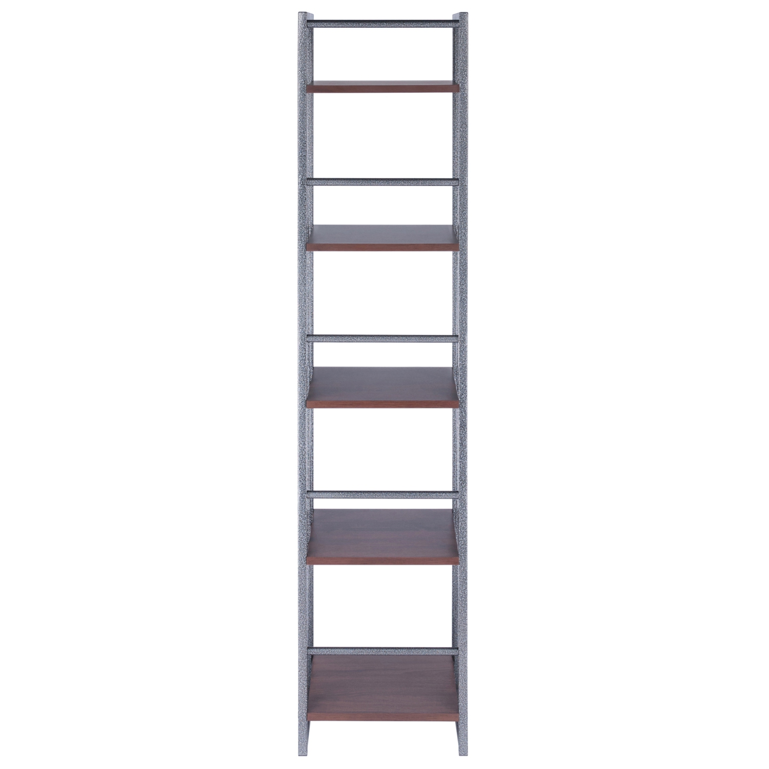 Isa 5-Tier Shelf, Graphite and Walnut