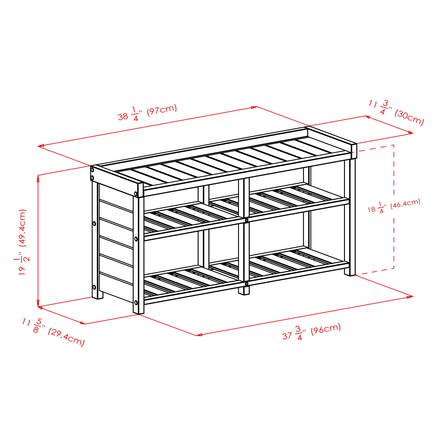Colin Storage Bench with Seat Cushion and 2 Foldable Corn Husk Baskets, Cappuccino, Espresso and Chocolate