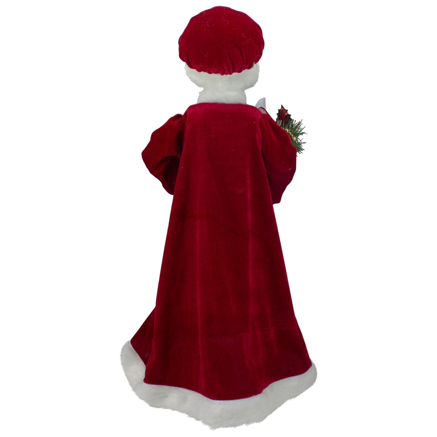 24-Inch Animated Mrs. Claus with Lighted Candle Musical Christmas Figure