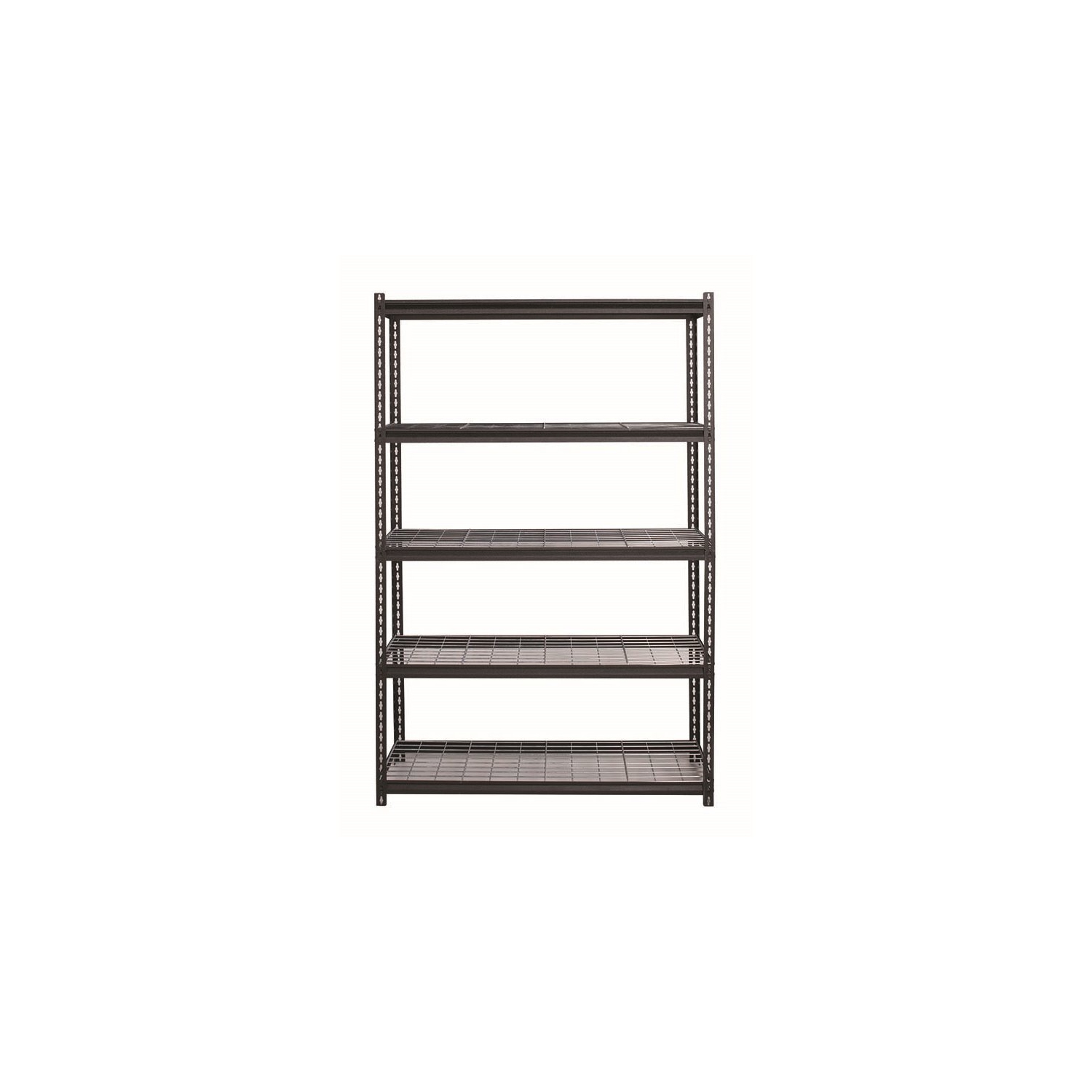 Iron Horse 2300 Riveted Wire Deck Metal Shelving 5-Shelf 18Dx48Wx72H Black