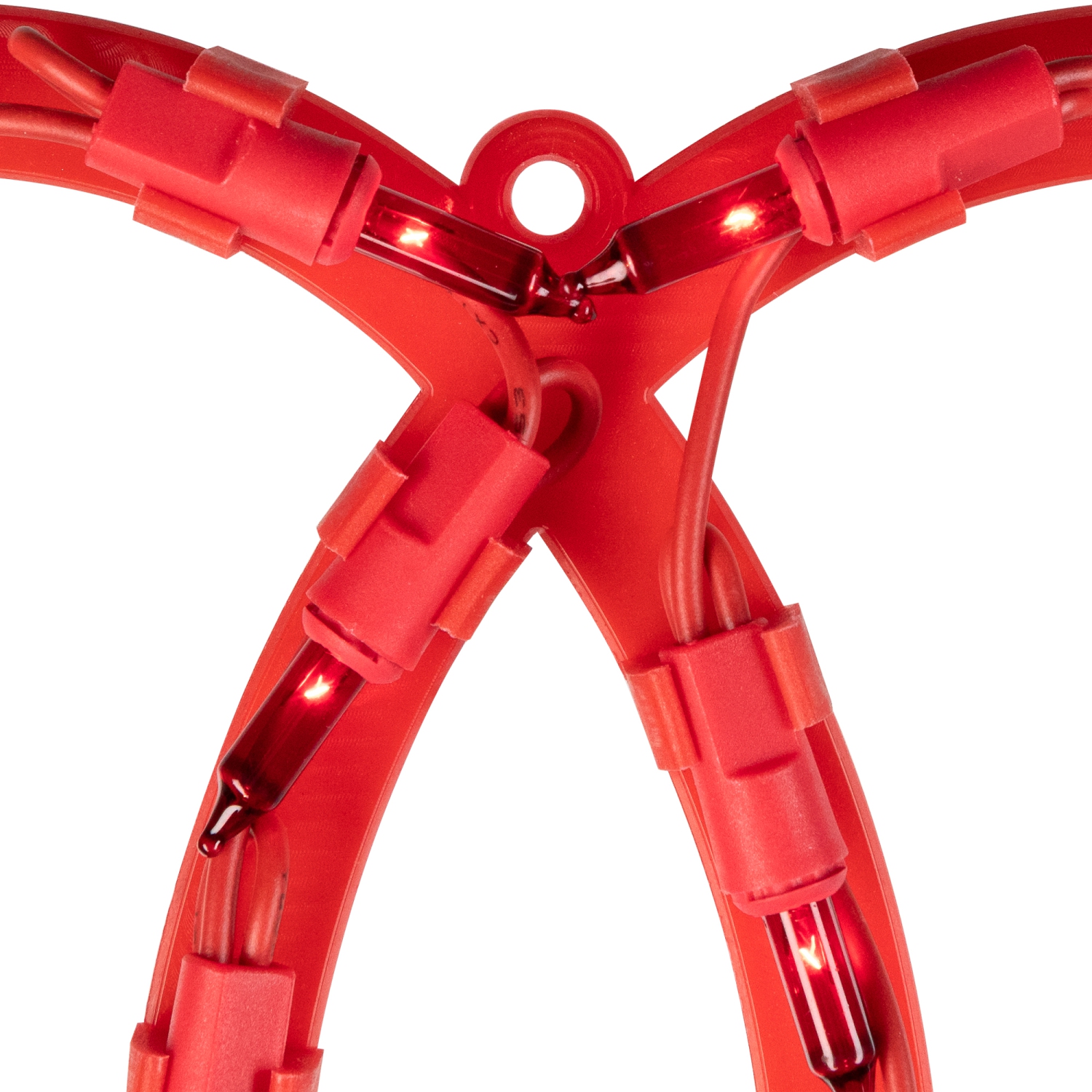 17" Lighted Red Double Heart Valentine's Day Window Silhouette Decoration