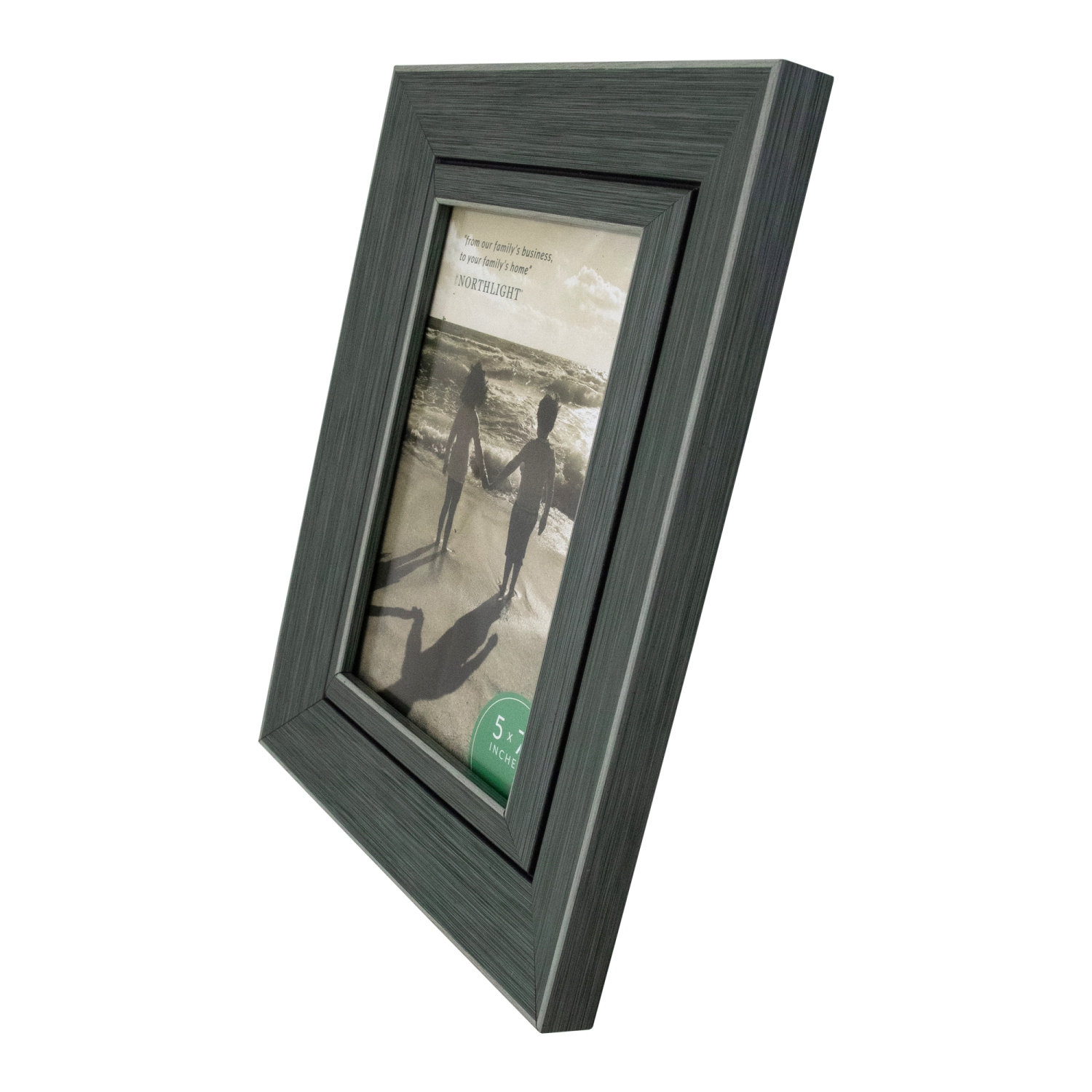 Classic Rectangular Picture Frame for a 5" x 7" Photo - 10" - Gray and Black