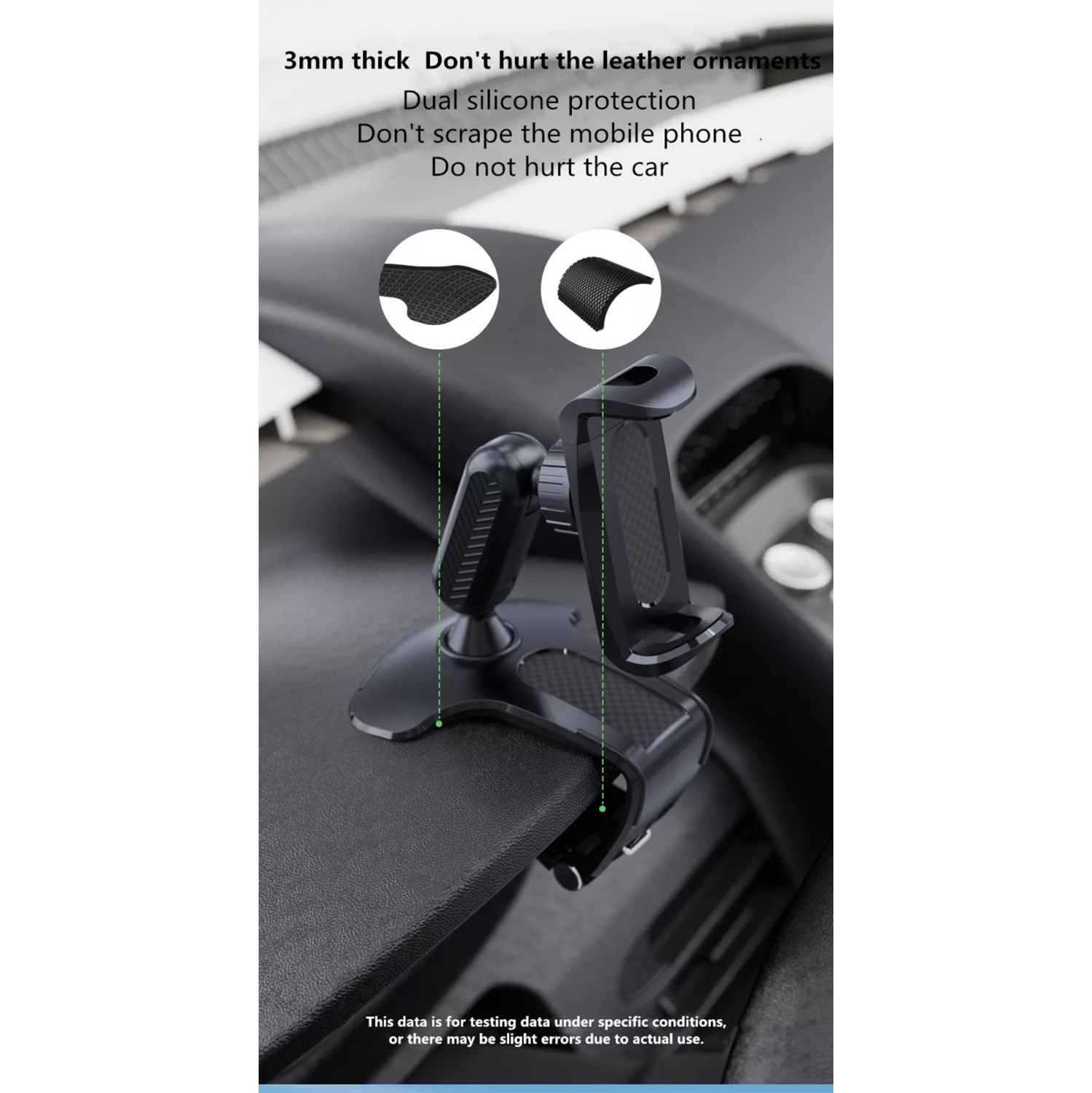 navor 360° Rotatable Car Phone Mount Holder for Vent Windshield Dashboard for Smartphones Compatible with iPhone 13/12/11/X/Xs Max/Xs/XR/8,