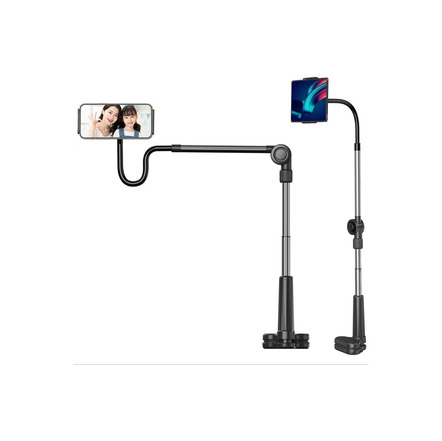 navor Cell Phone/Tablet Holder Stand for Desk, Compatible with iPhone 13/12/11/X/8/7, Compatible with Samsung Galaxy S22/S21/S20/S10, LG and More Smartphones and Tablets (4.5"-7'')