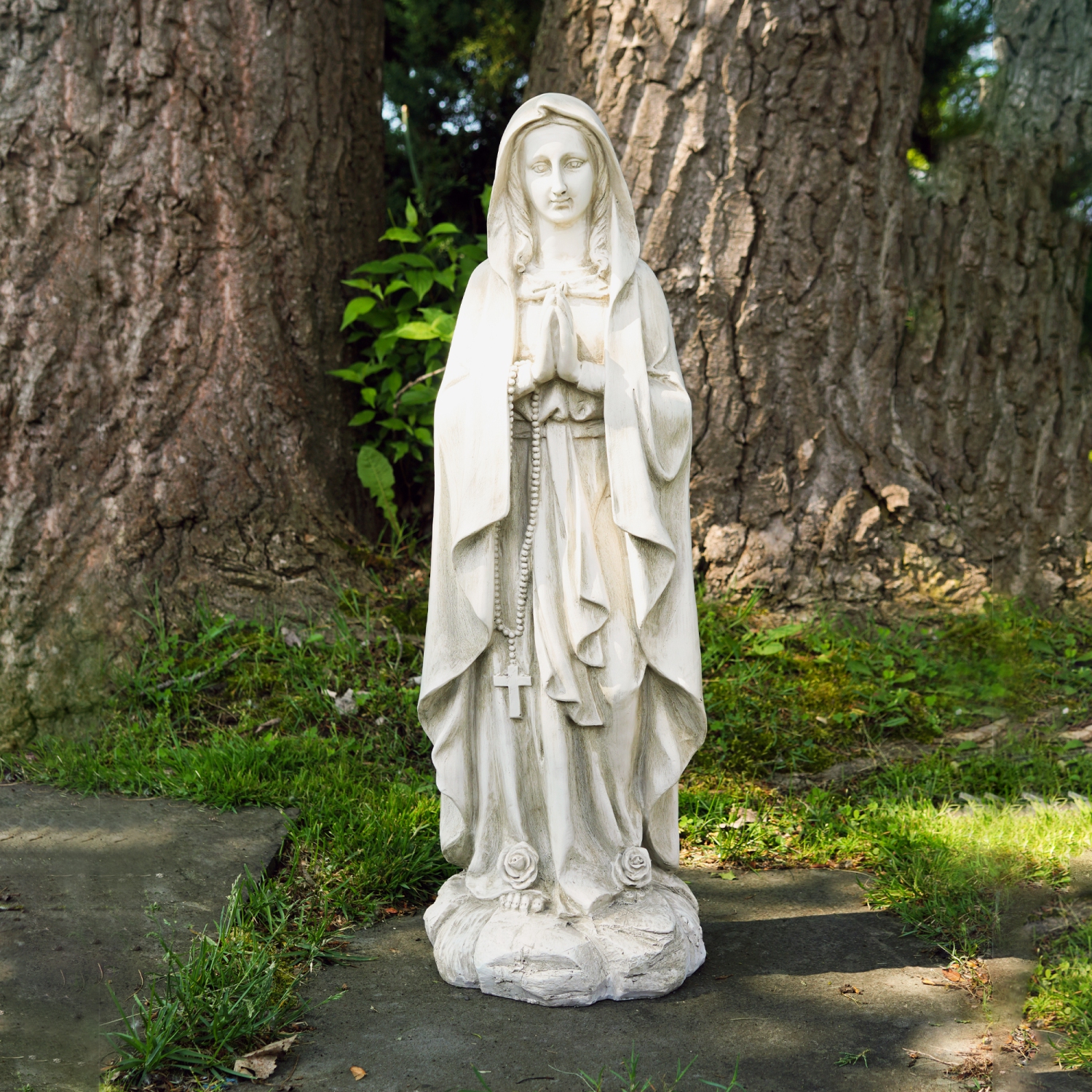 Praying Virgin Mary Outdoor Garden Statue - 27.75"