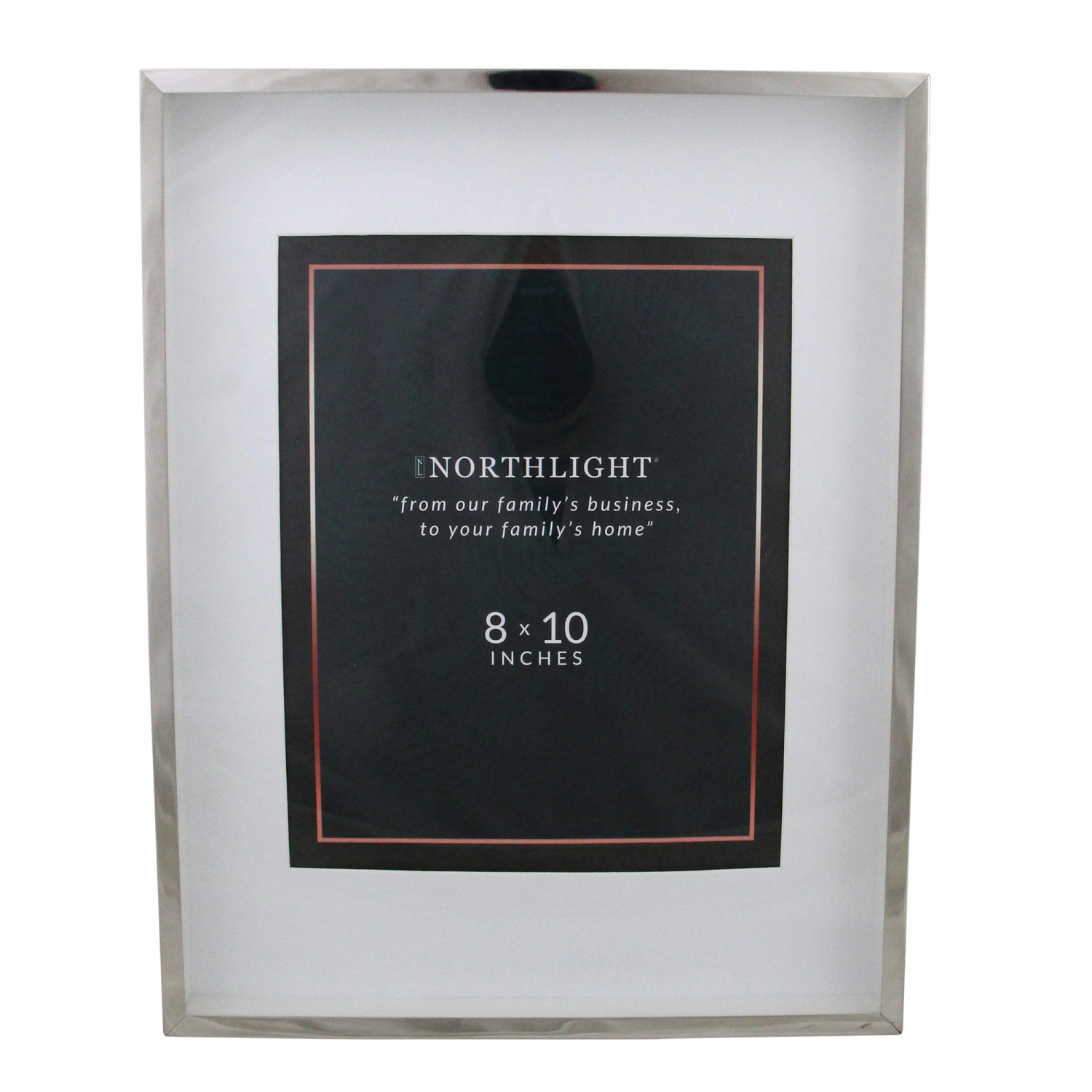 Cadre photo rectangulaire - pour une photo de 8 x 10 po - 14 po - Argenté