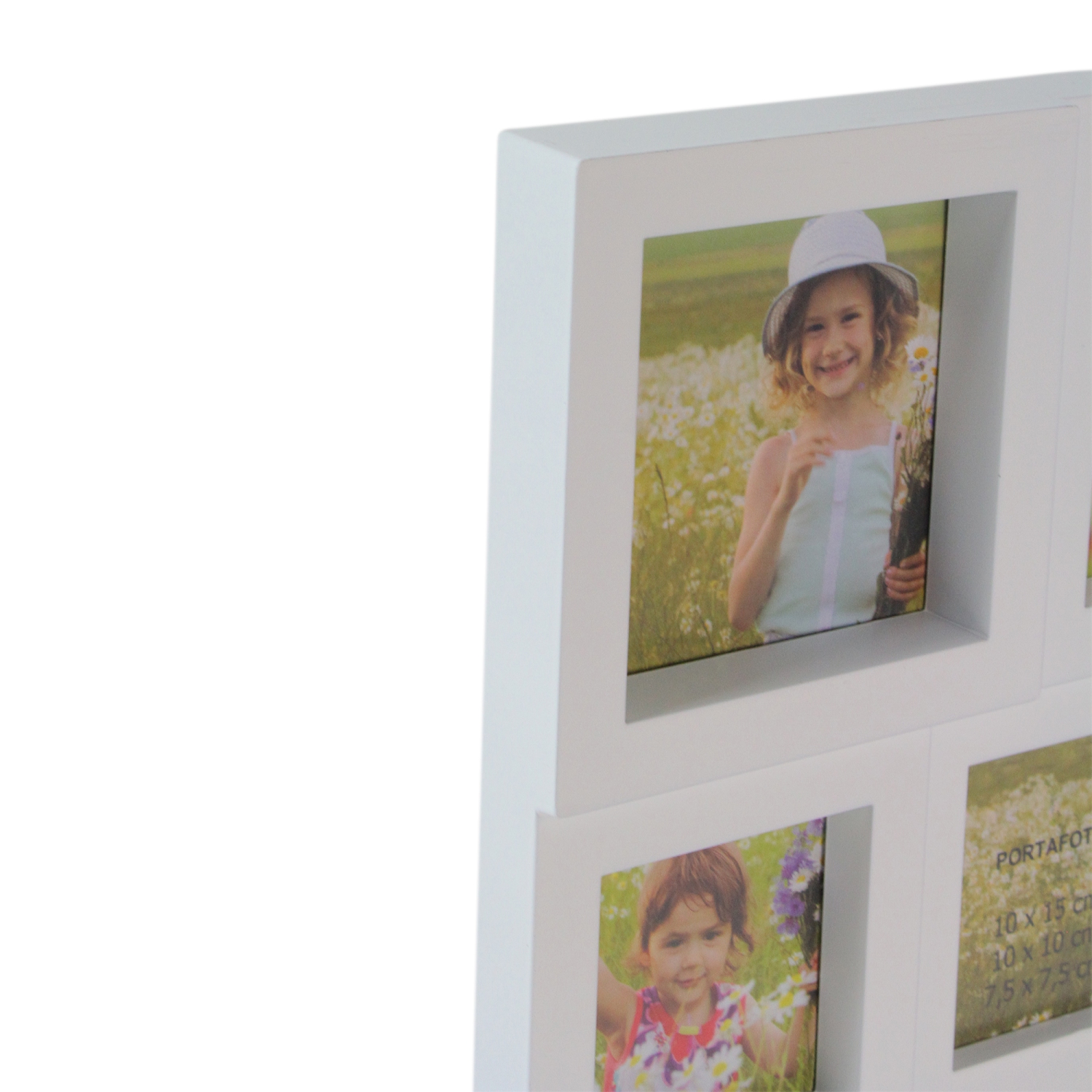 Cadre photo collage de plusieurs tailles - 11,5 po - Blanc