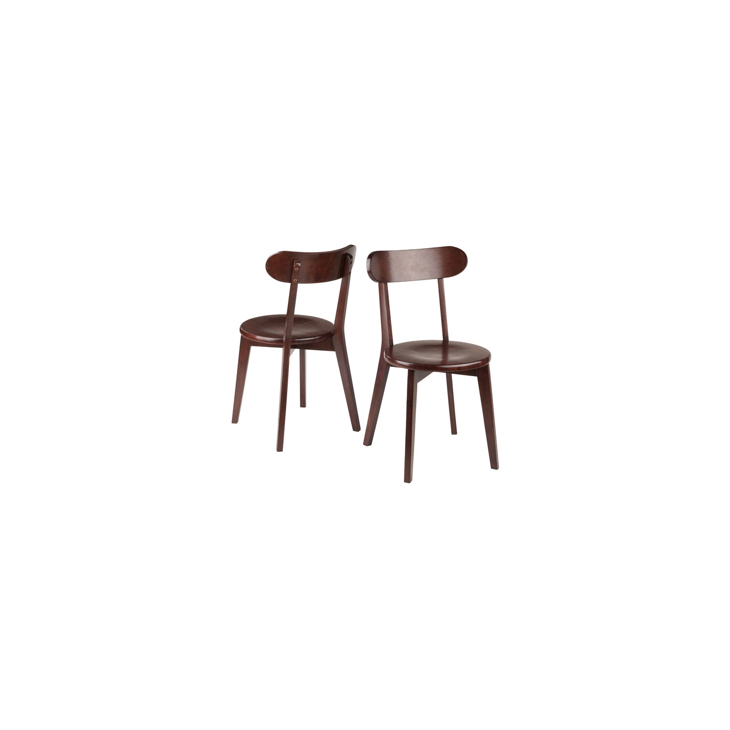 Pauline 3-Pc Dining Table with H-Leg Chairs, Walnut