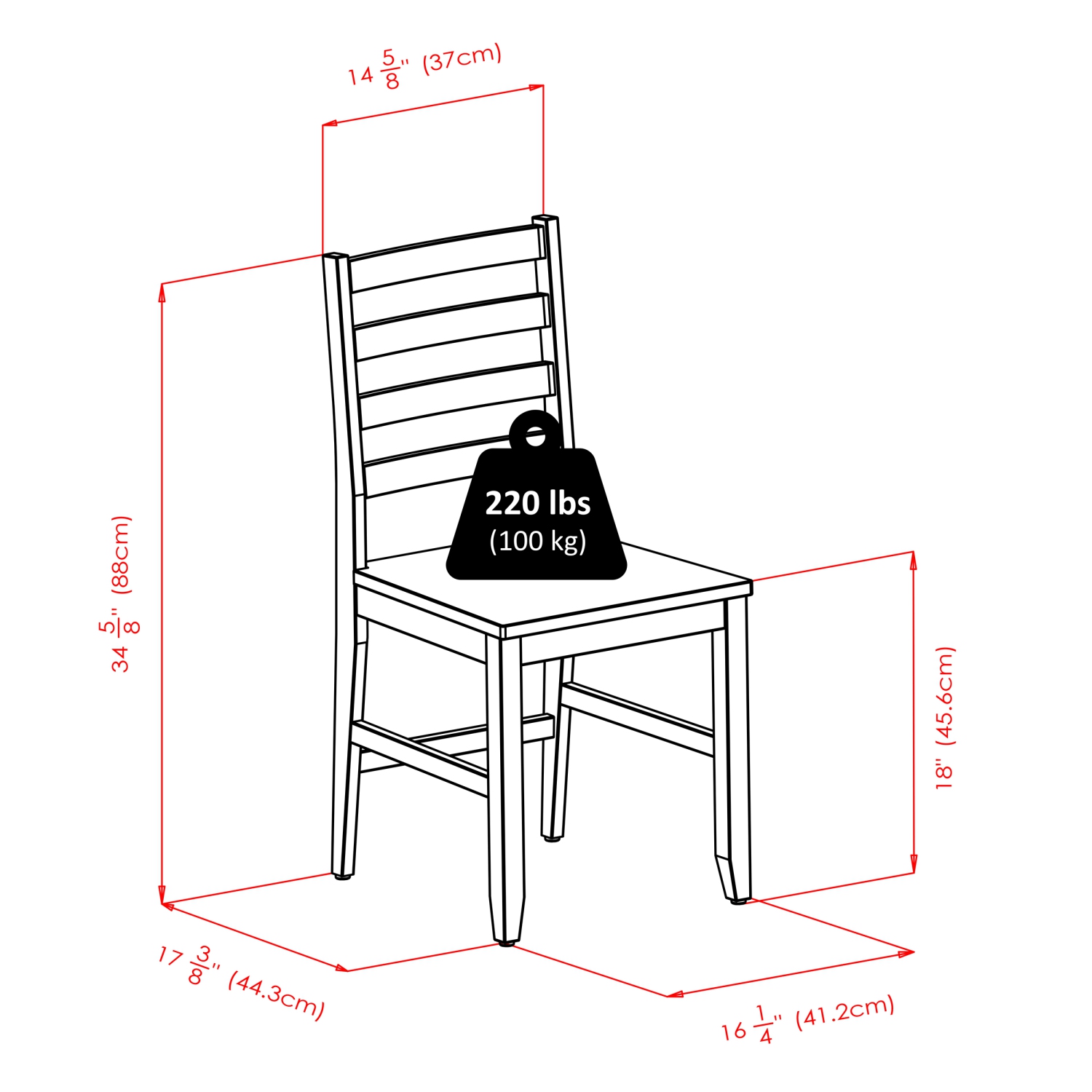 Pulman 5-Pc Extendable Table with Ladder-back Chairs, Walnut