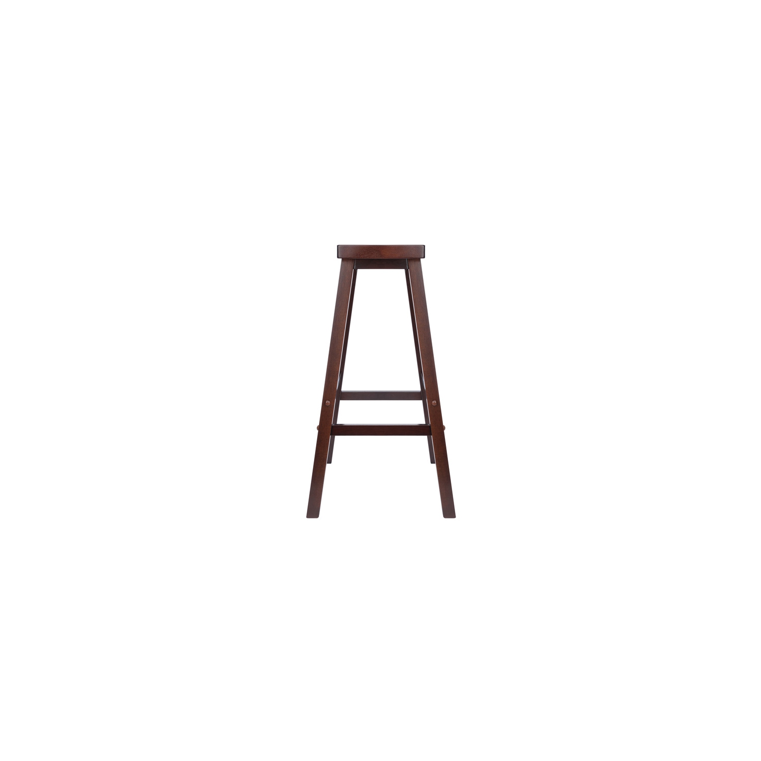 Parkland – Table haute 5 pièces avec tabourets de bar à siège selle, noyer