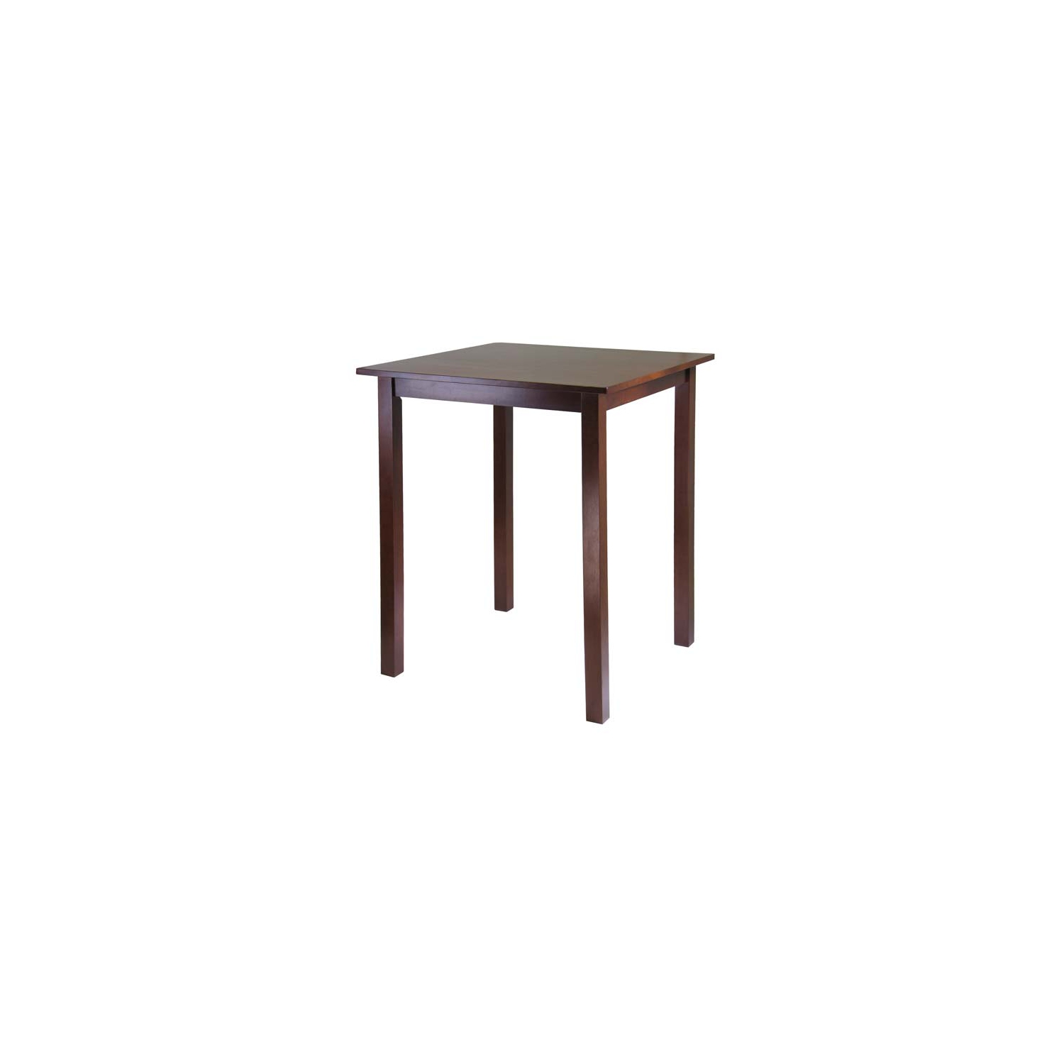 Parkland – Table haute 5 pièces avec tabourets de bar à siège selle, noyer