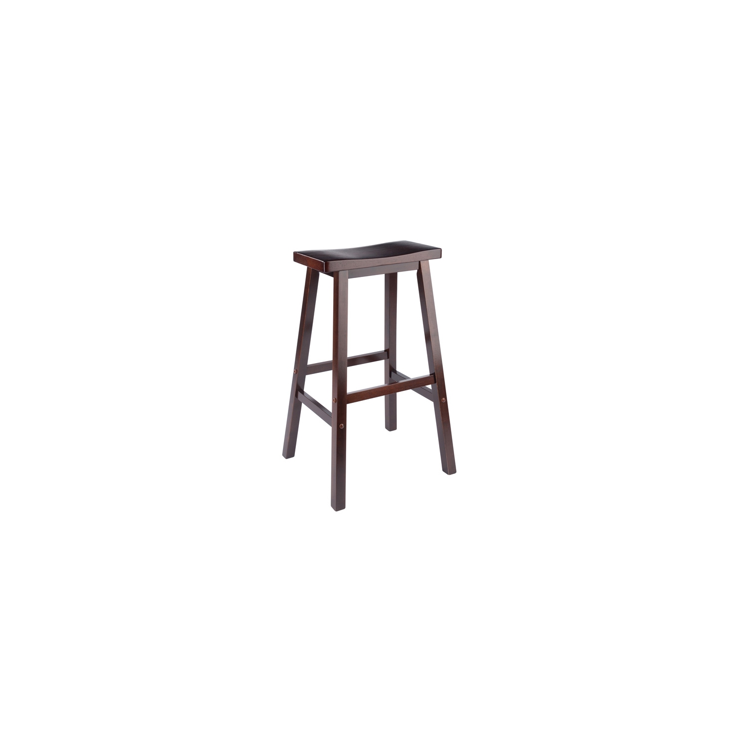 Parkland – Table haute 3 pièces avec tabourets de bar à siège selle, noyer