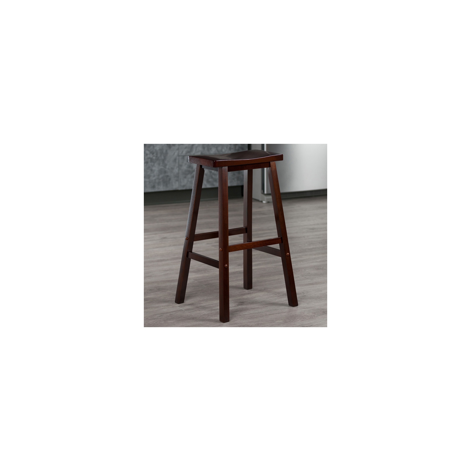 Inglewood 3-Pc High Dining Table with Saddle Seat Bar Stools, Walnut