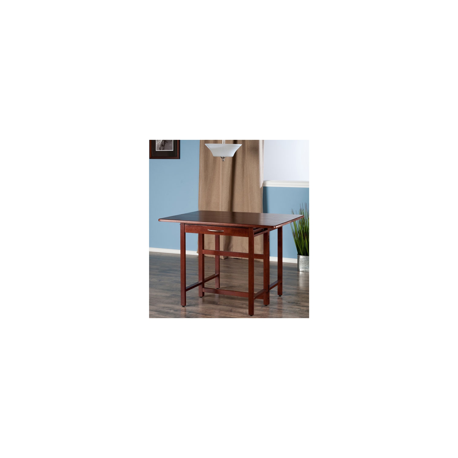 Taylor 3-Pc Drop Leaf Table with Ladder-back Chairs, Walnut