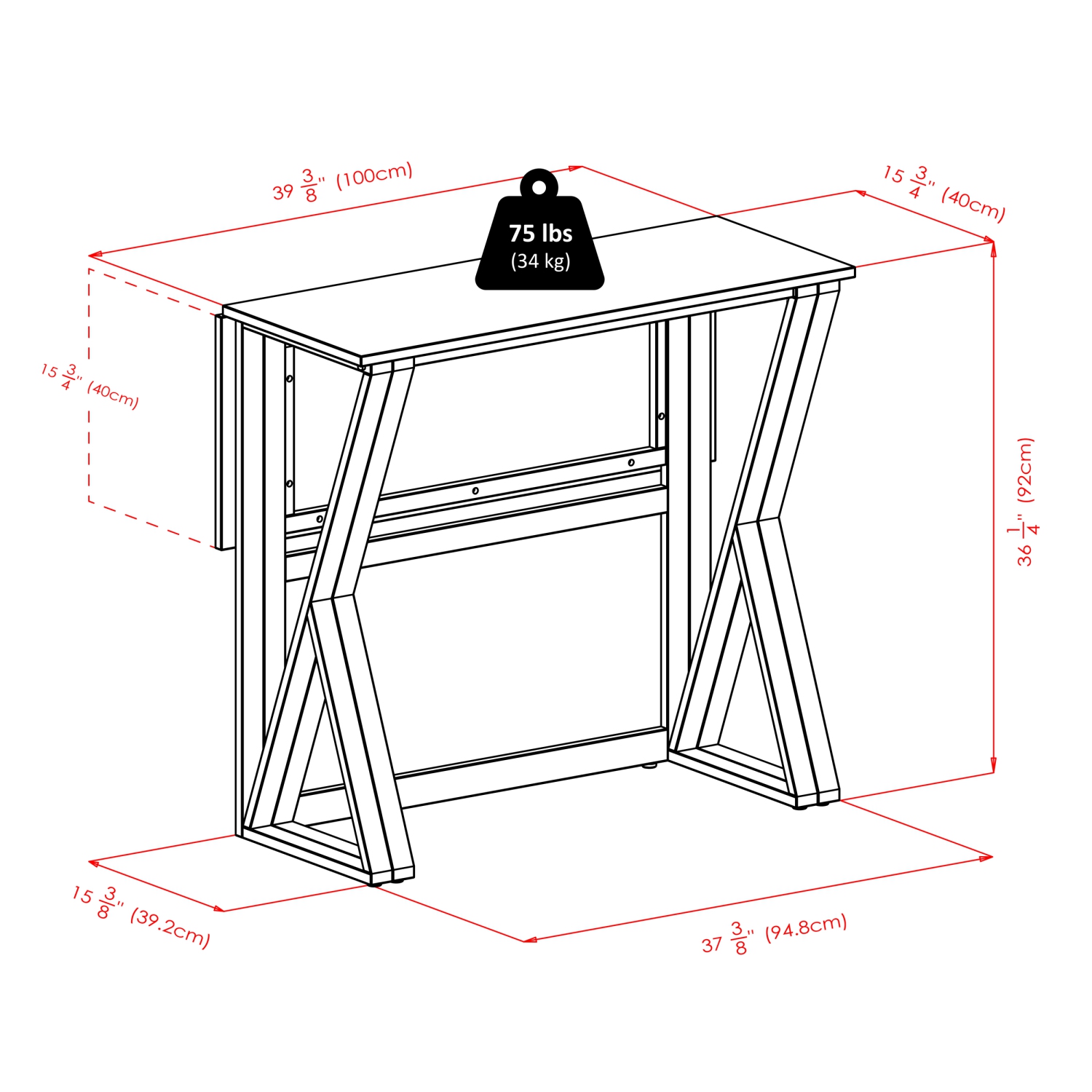 Ensemble 3 pièces avec table à abattant et tabourets de comptoir à siège selle Harrington, noyer et noir