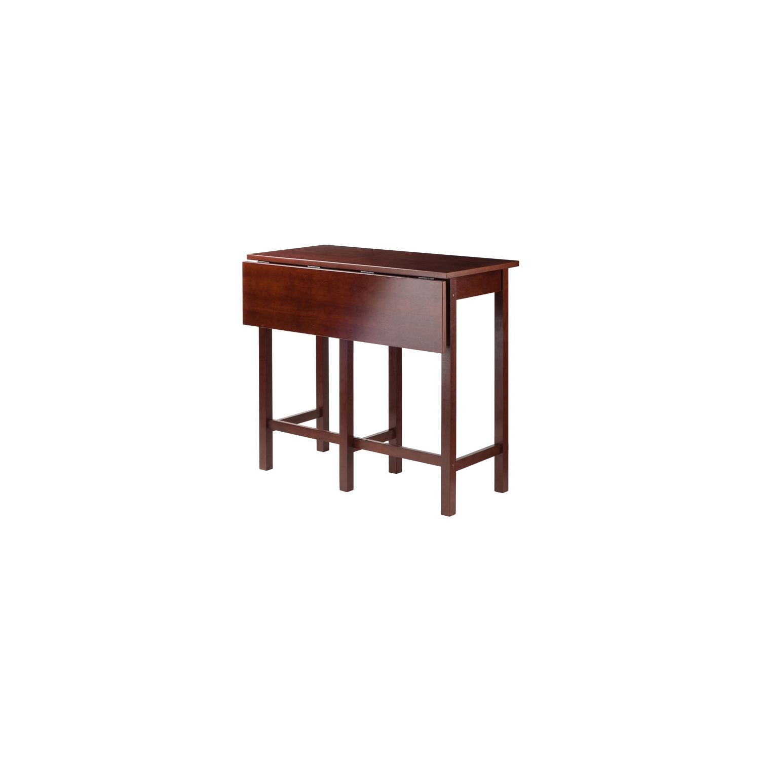 Lynnwood 3-Pc Drop Leaf Table with Ladder-back Counter Stools, Walnut