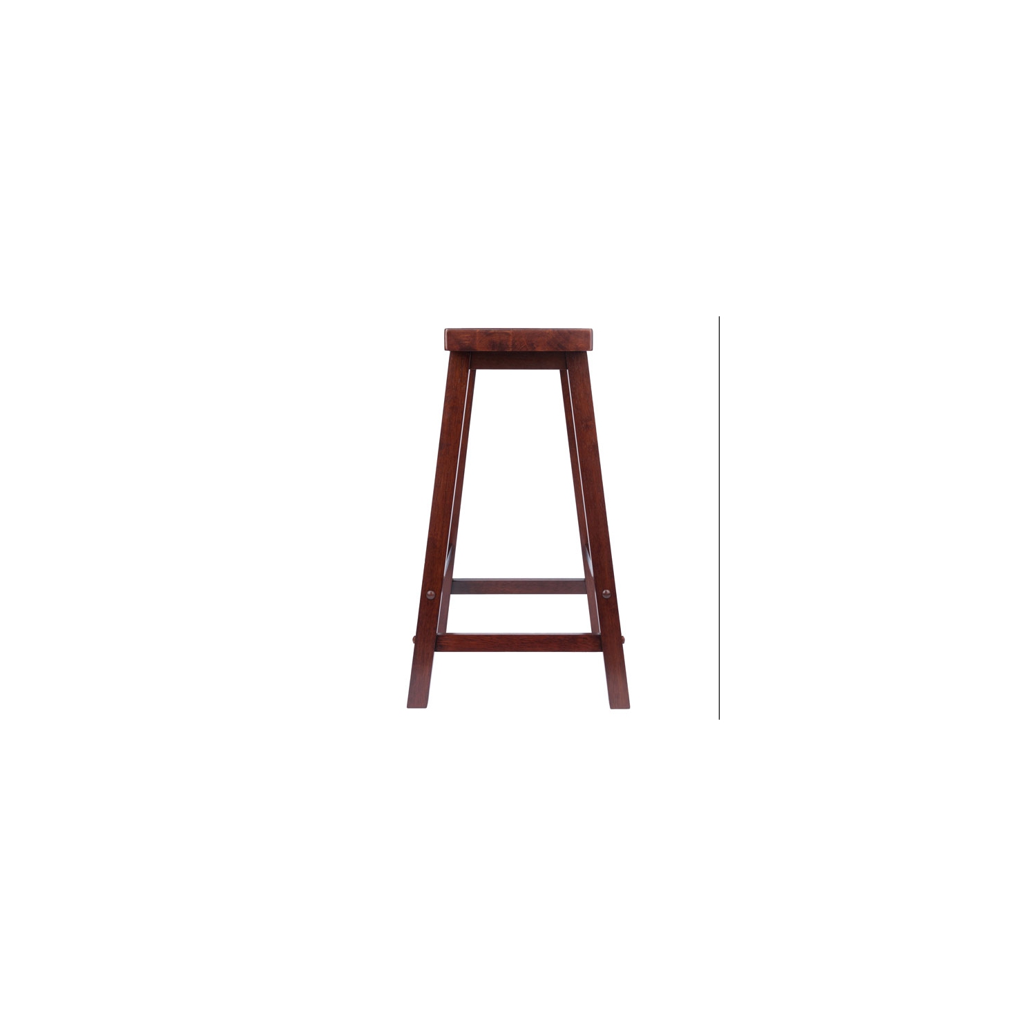 Sally 3-Pc Breakfast Table with Saddle Seat Counter Stools, Walnut