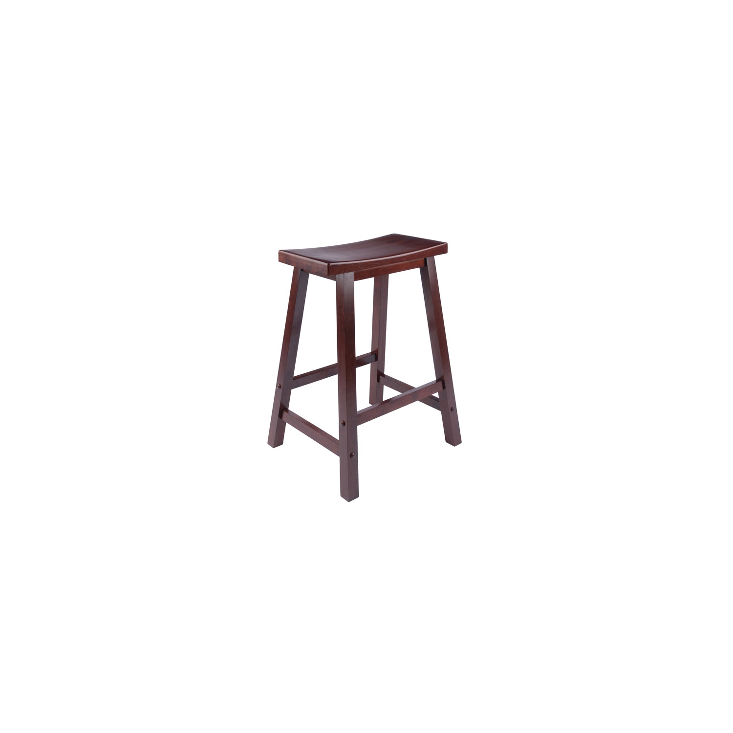 Sally 3-Pc Breakfast Table with Saddle Seat Counter Stools, Walnut