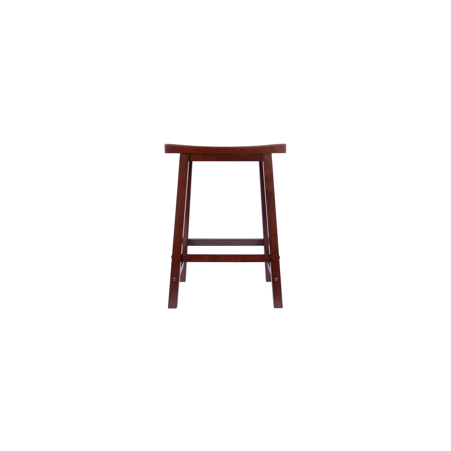 Sally 3-Pc Breakfast Table with Saddle Seat Counter Stools, Walnut