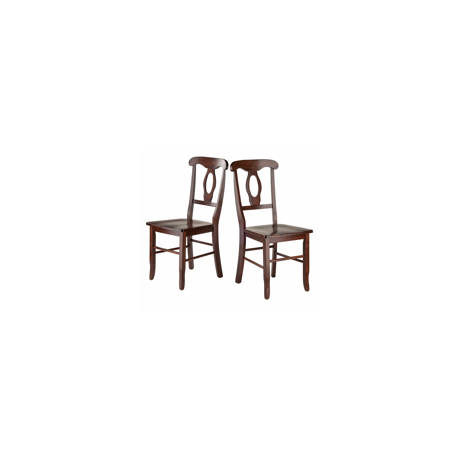 Clayton 3-Pc Drop Leaf Table with Key Hole-backChairs, Walnut