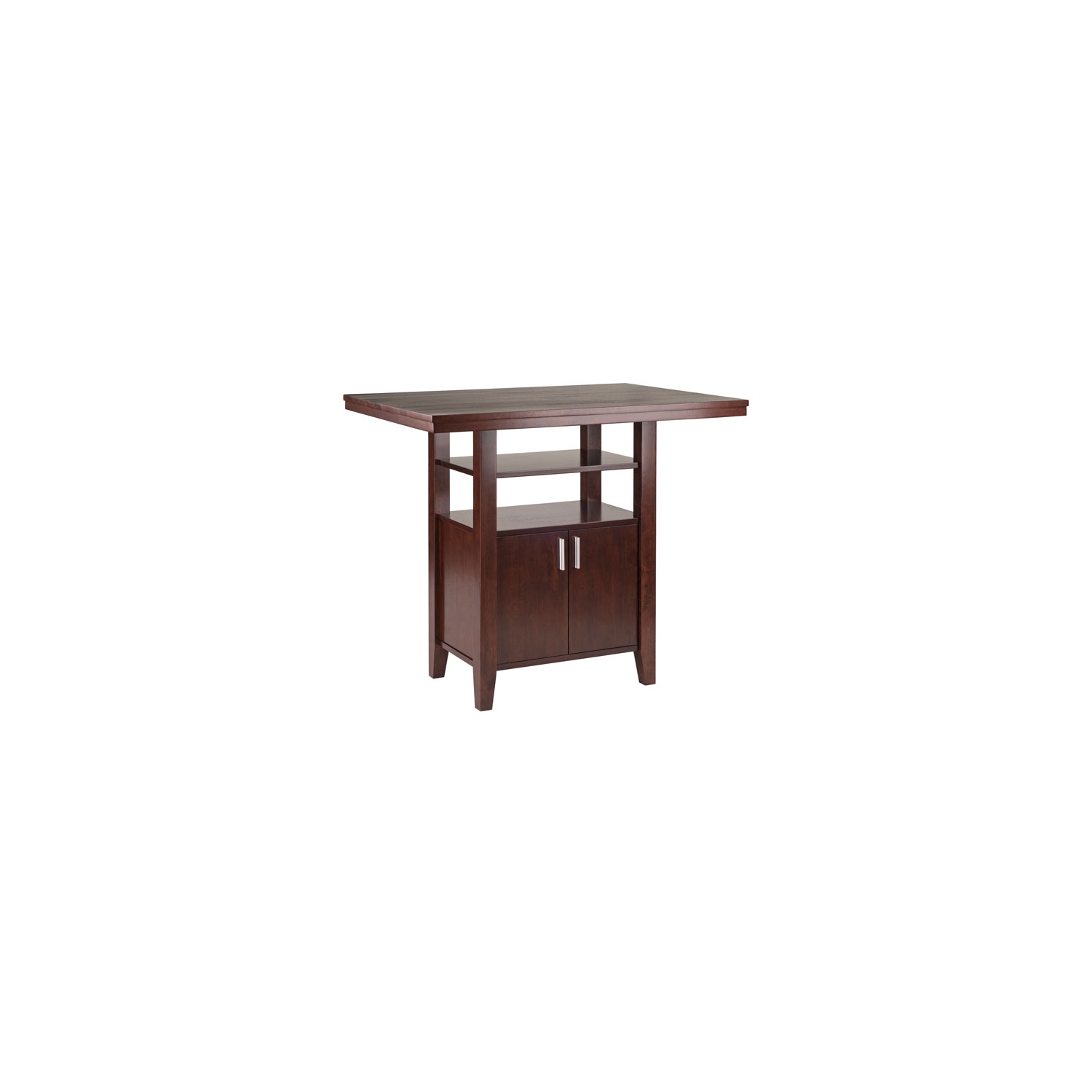Albany 3-Pc High Table Ladder-back Counter Stools, Walnut