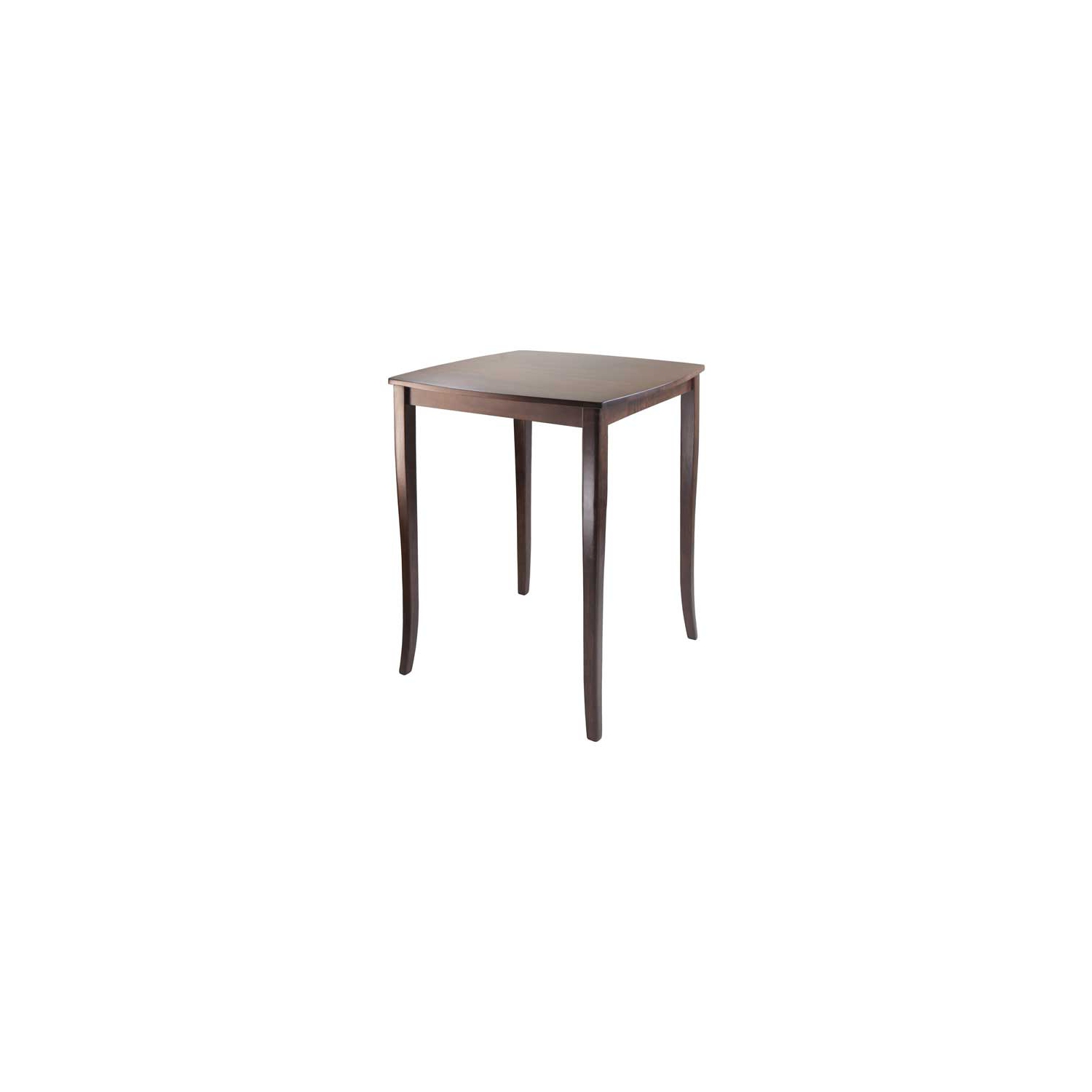 Inglewood 3-Pc High Table with Cushioned Saddle Seat Bar Stools, Walnut and Black