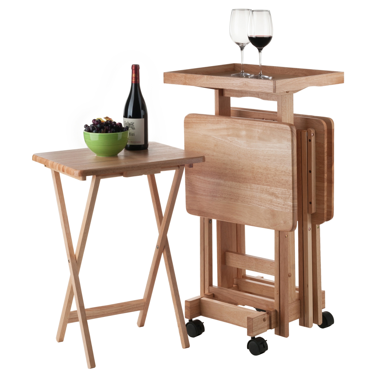 Isabelle 6-Pc Snack Table Set, Natural