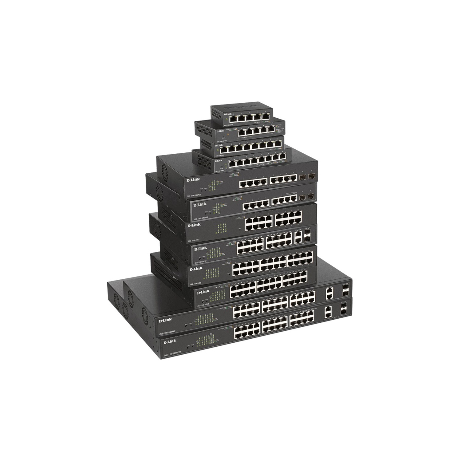 Commutateur administrable intelligent PoE Gigabit à 8 ports de D-Link - DGS-1100-08PV2