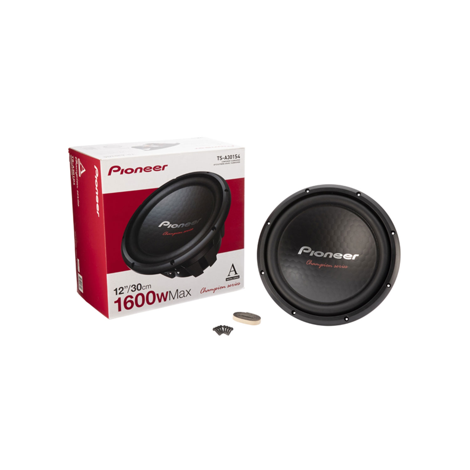 Pioneer TS-A301S4 Subwoofer à composants 12″ 1600 W à bobine acoustique unique de 4 Ohms Série Champion