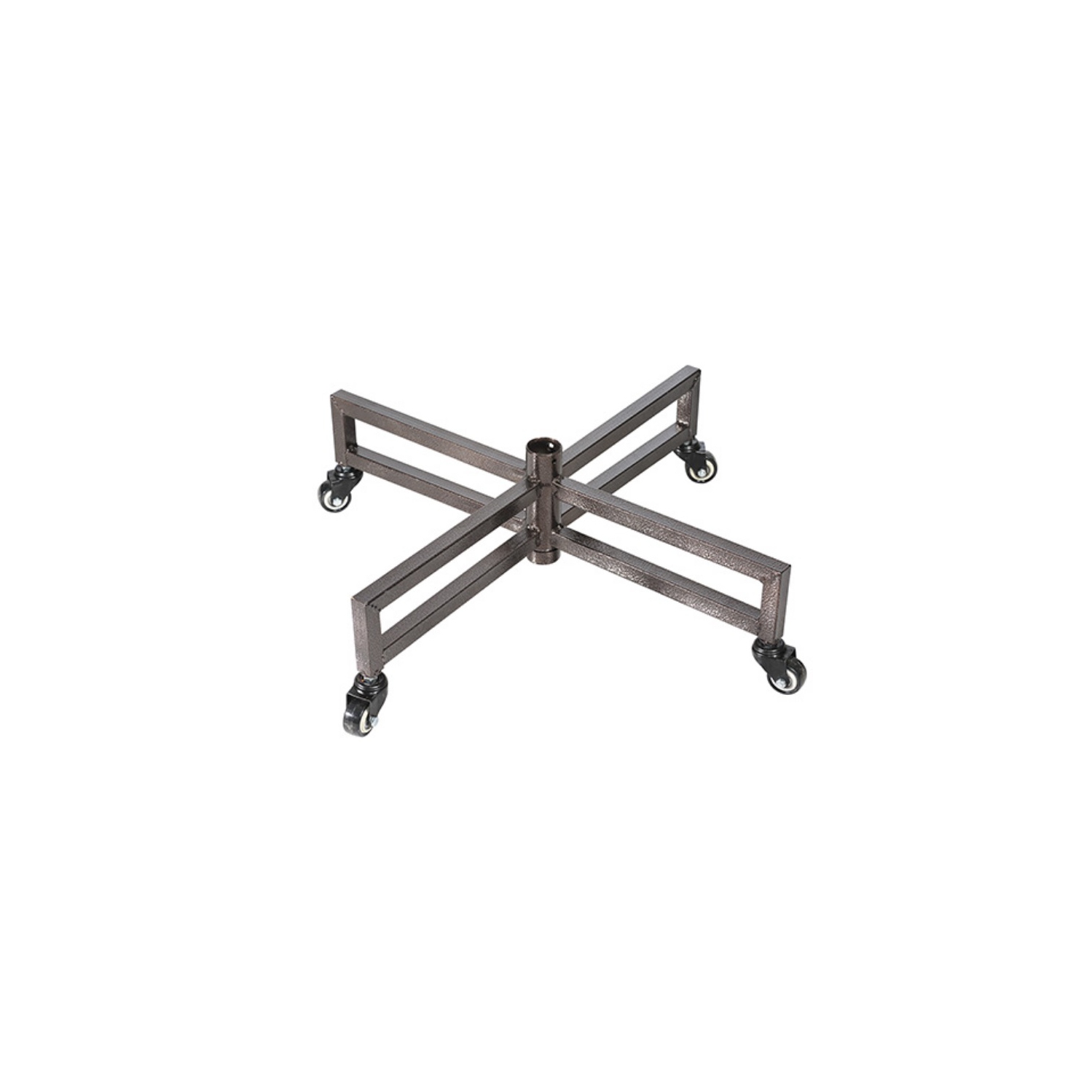 Black Metal Rolling Artificial Christmas Tree Stand - For 6' - 9' Trees