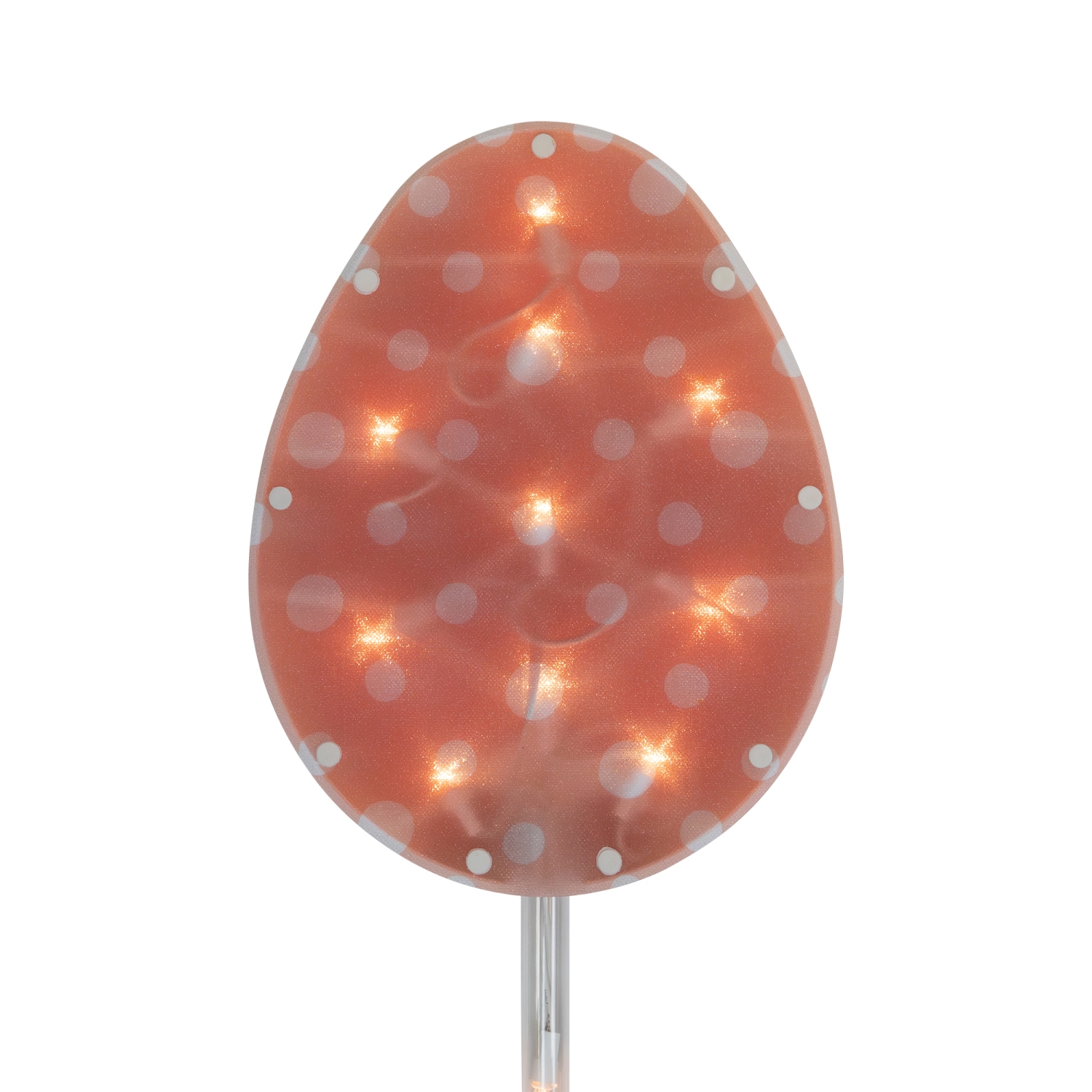 4ct Pastel Easter Egg Pathway Marker Lawn Stakes, Clear Lights