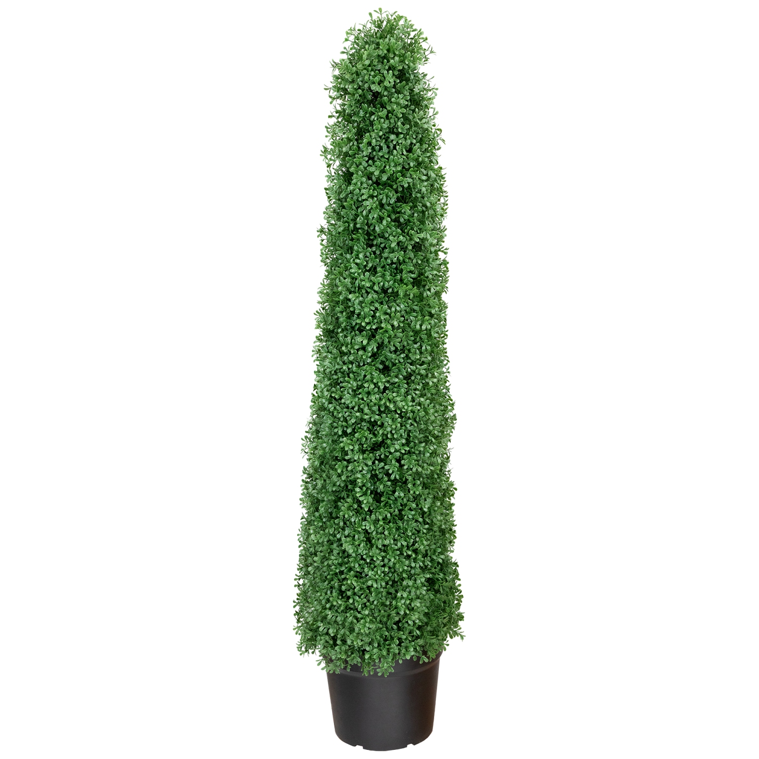 Boxwood Cone Topiary Artificial Tree in Pot - 4'
