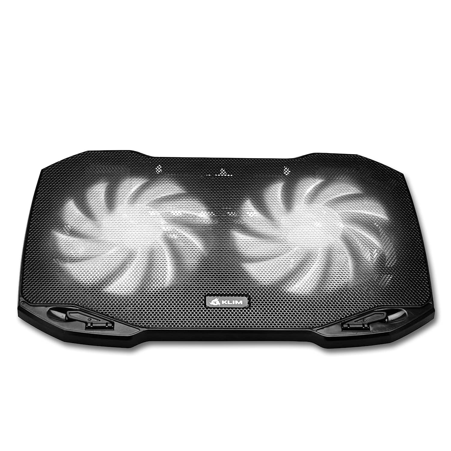 ?? KLIM Pro Laptop Cooling Pad - The Most Powerful Slim PC Fan Cooler for Computer - Rapid Cooling Action - 2 Fans Ventilate